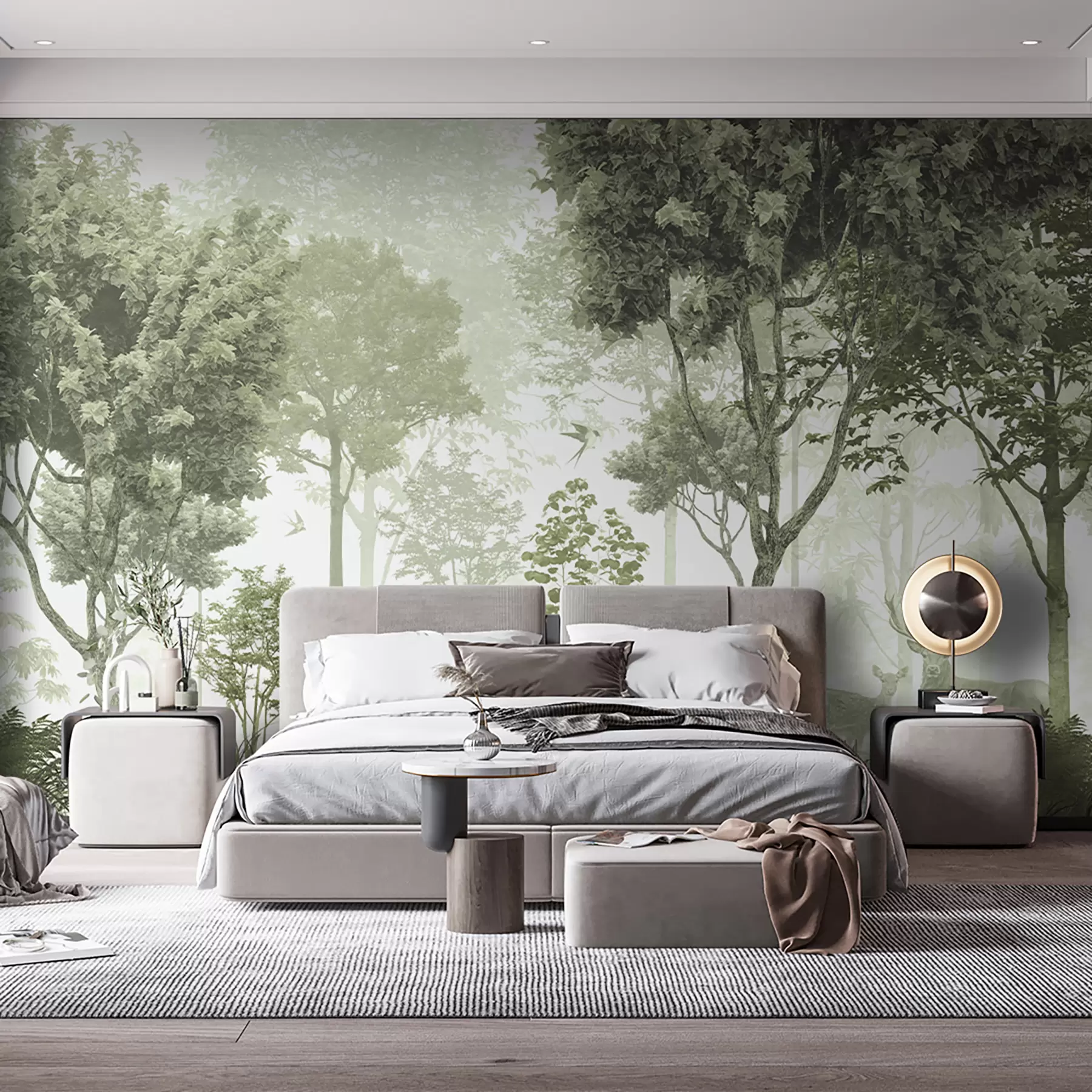 wall murals Чаробна шума у ​​зеленом u72134v2