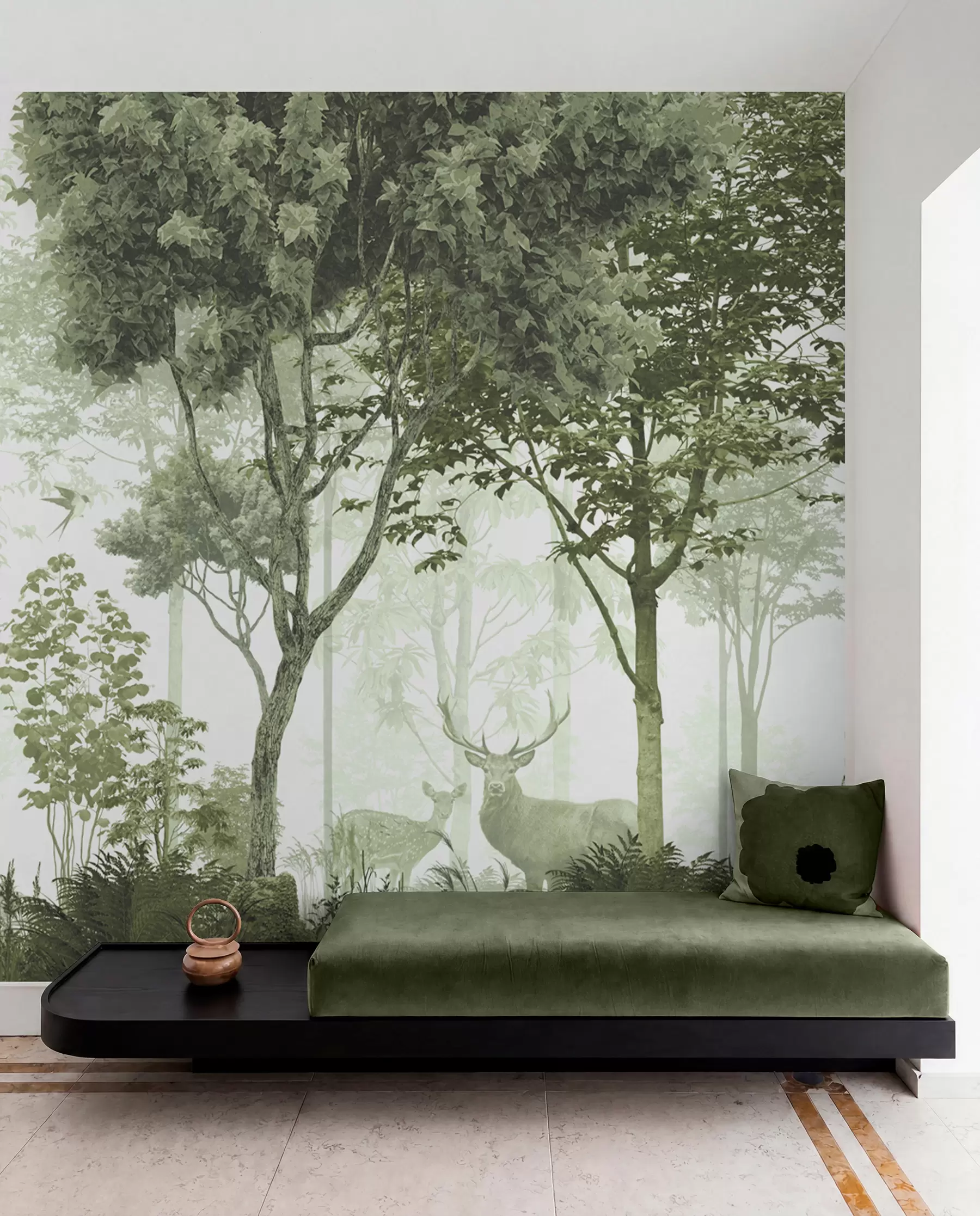 wall murals Чаробна шума у ​​зеленом u72134v2