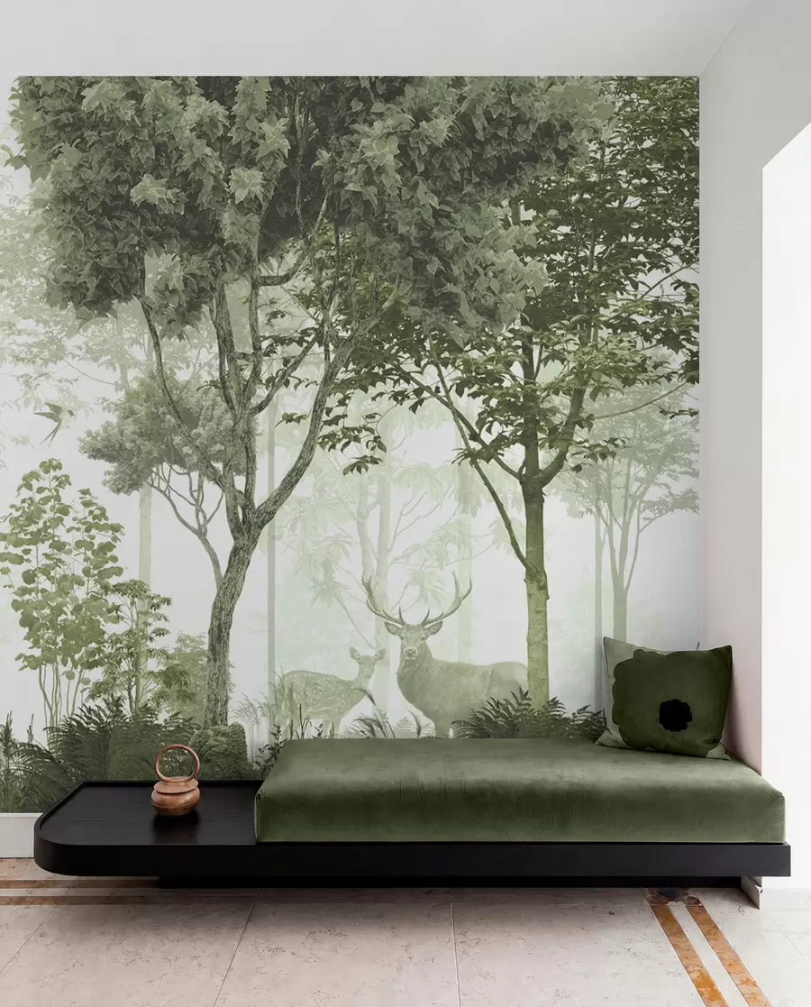wall murals Чаробна шума у ​​зеленом u72134v2