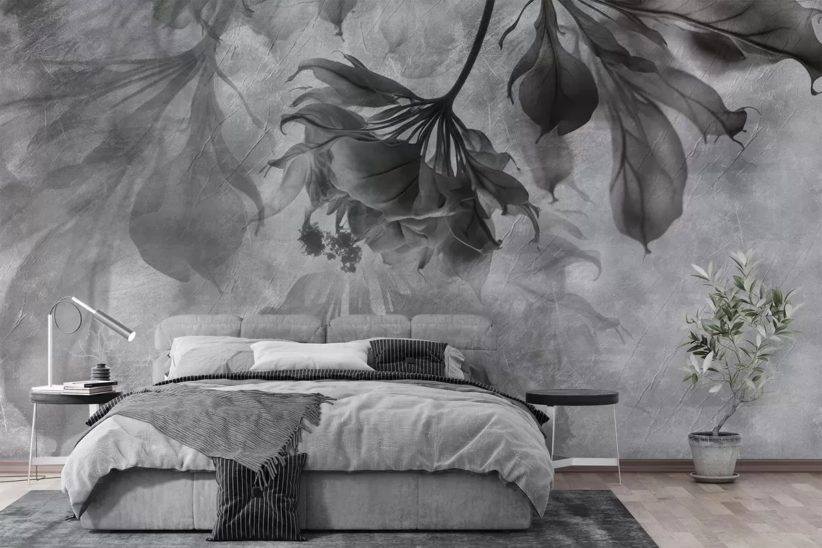 wall murals Нежне прозирне гране у сивој боји u93927v2
