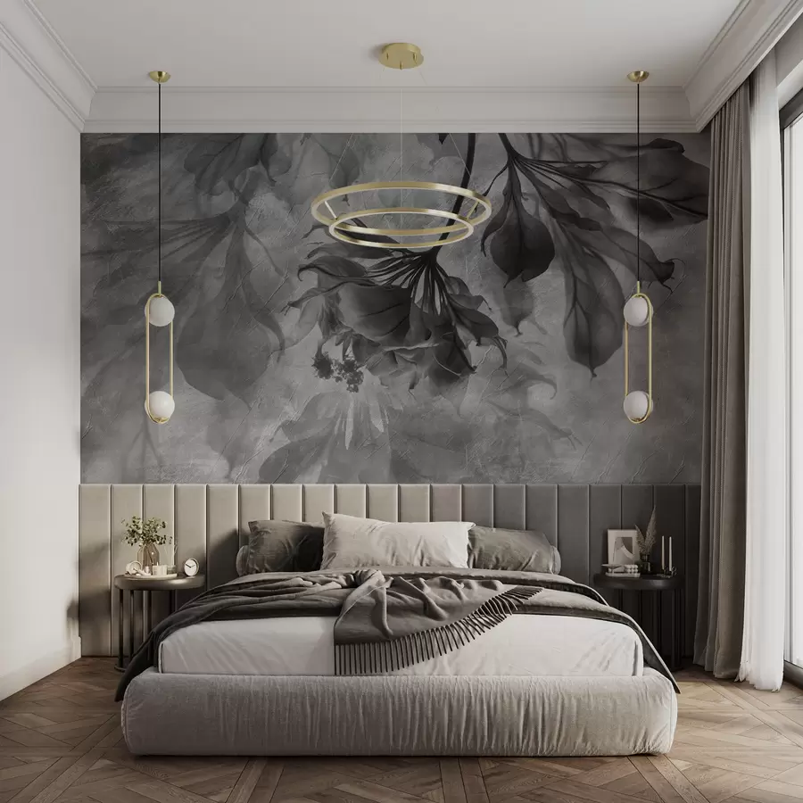 wall murals Нежне прозирне гране у сивој боји u93927v2