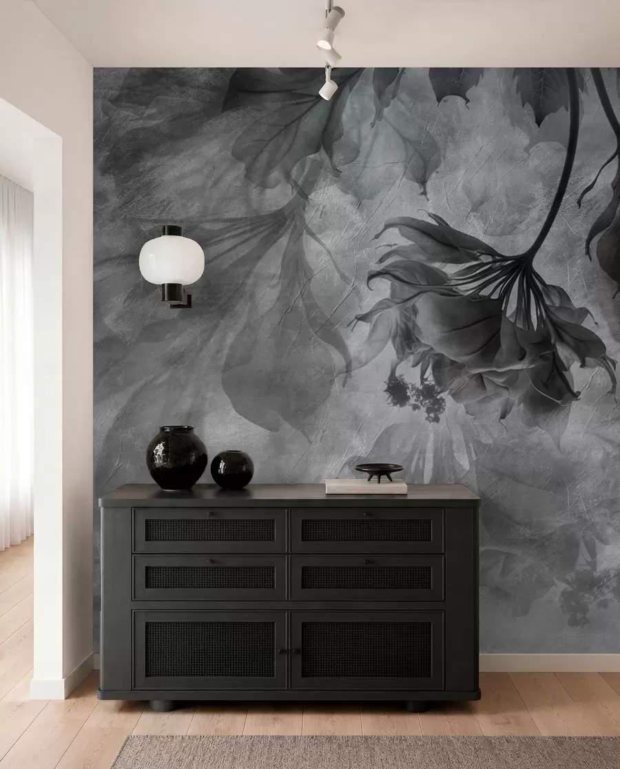 wall murals Нежне прозирне гране у сивој боји u93927v2
