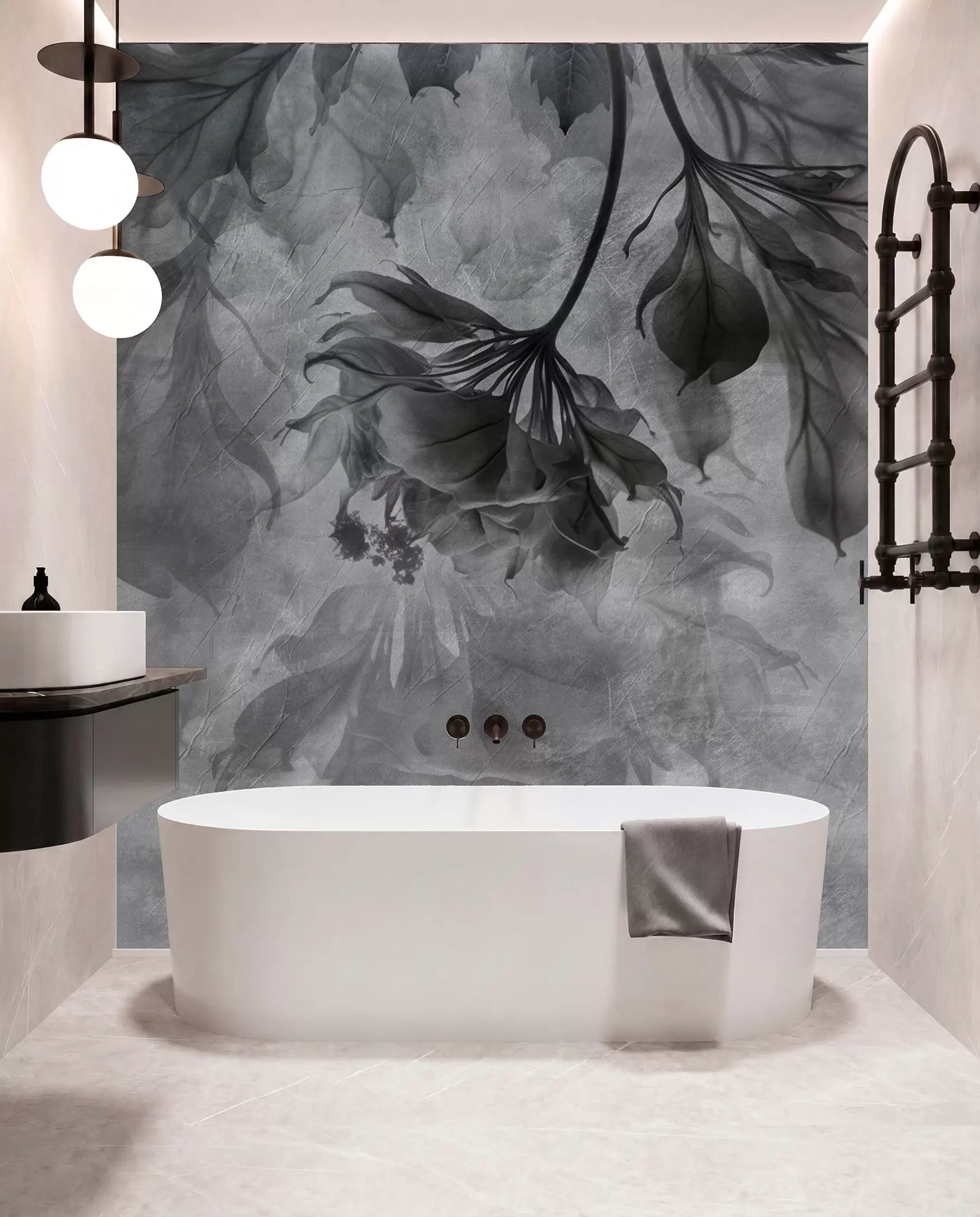 wall murals Нежне прозирне гране у сивој боји u93927v2