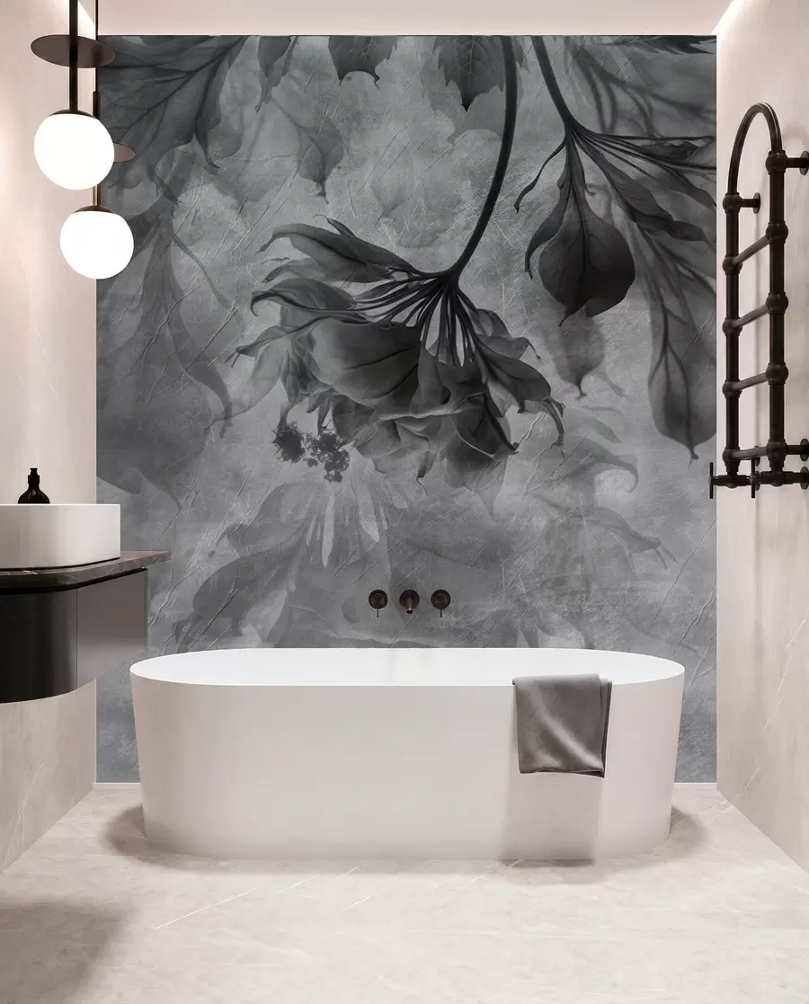 wall murals Нежне прозирне гране у сивој боји u93927v2