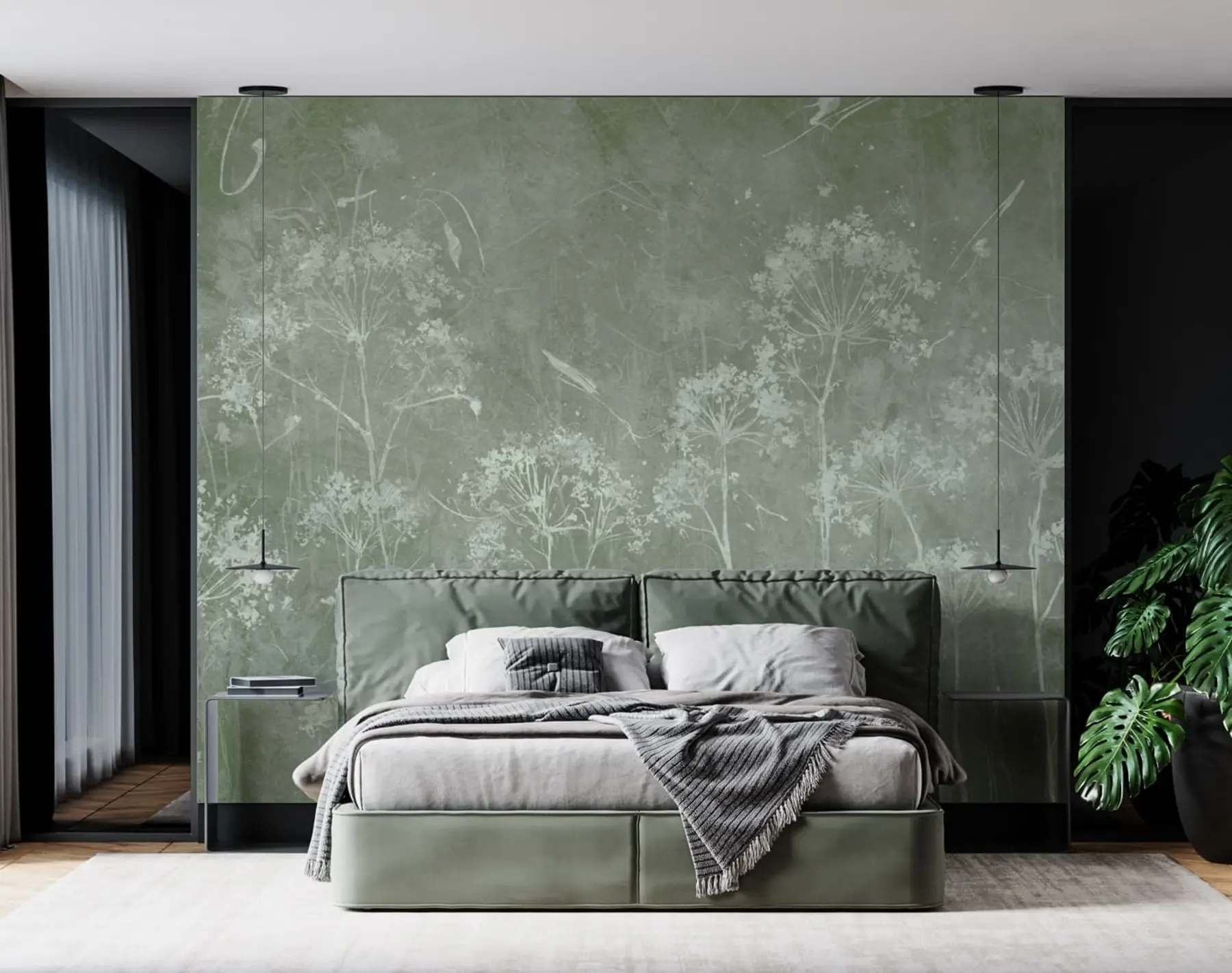 wall murals Дивље цвеће у грунге стилу u96551v1