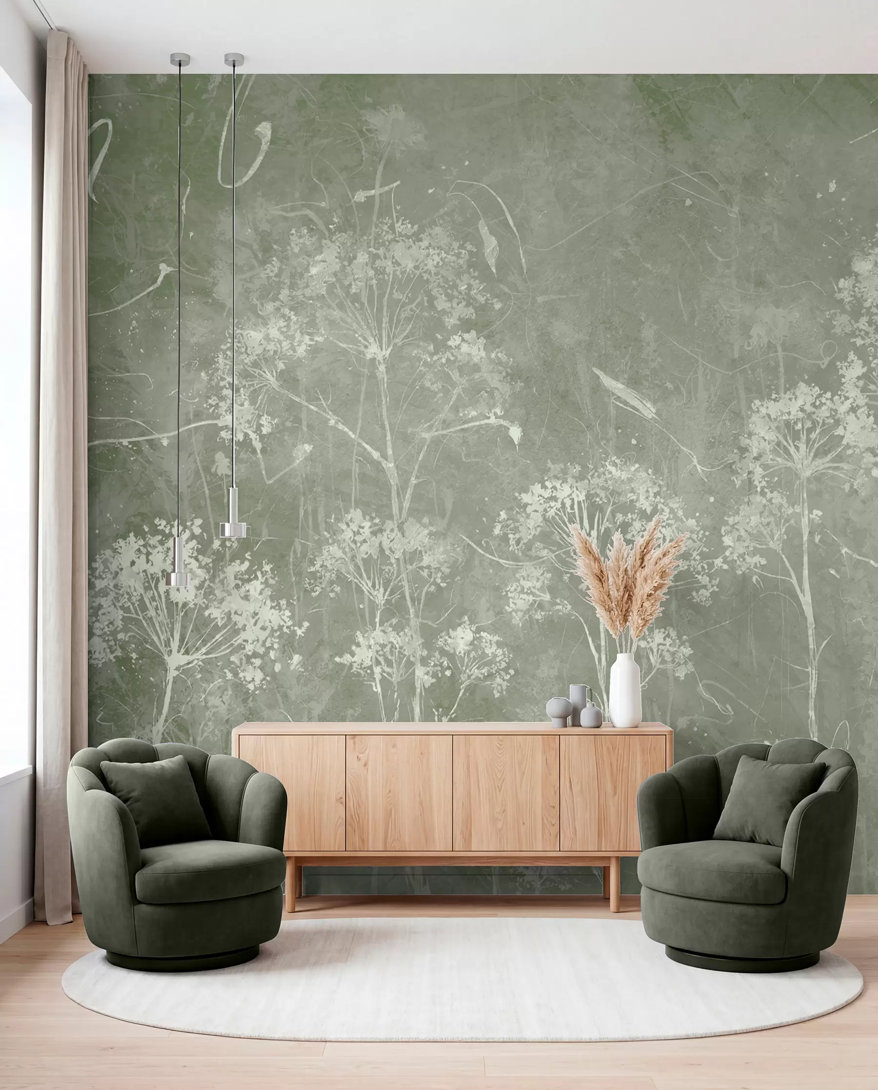 wall murals Дивље цвеће у грунге стилу u96551v1