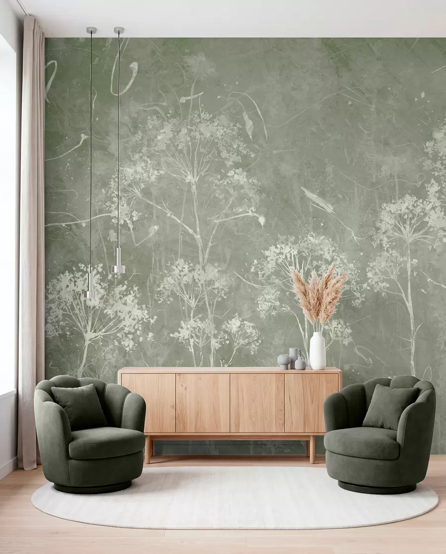 wall murals Дивље цвеће у грунге стилу u96551v1
