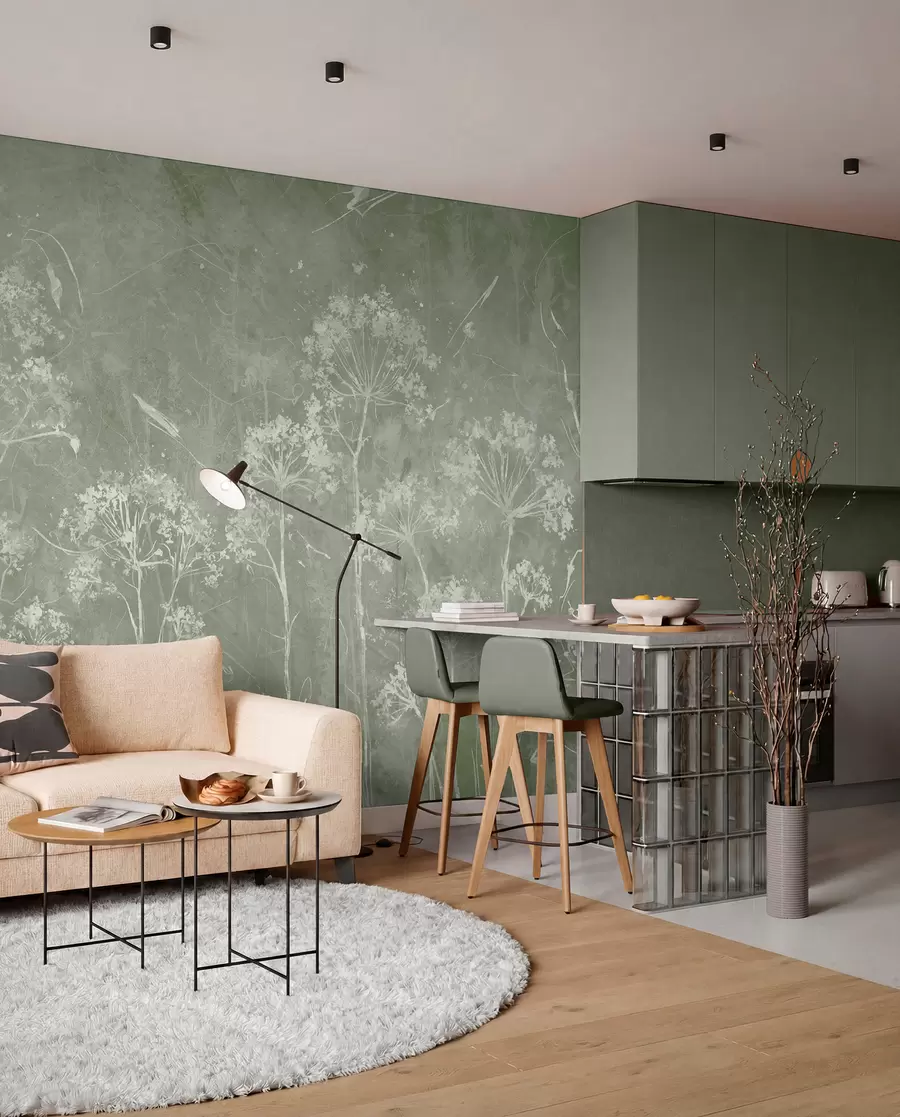 wall murals Дивље цвеће у грунге стилу u96551v1