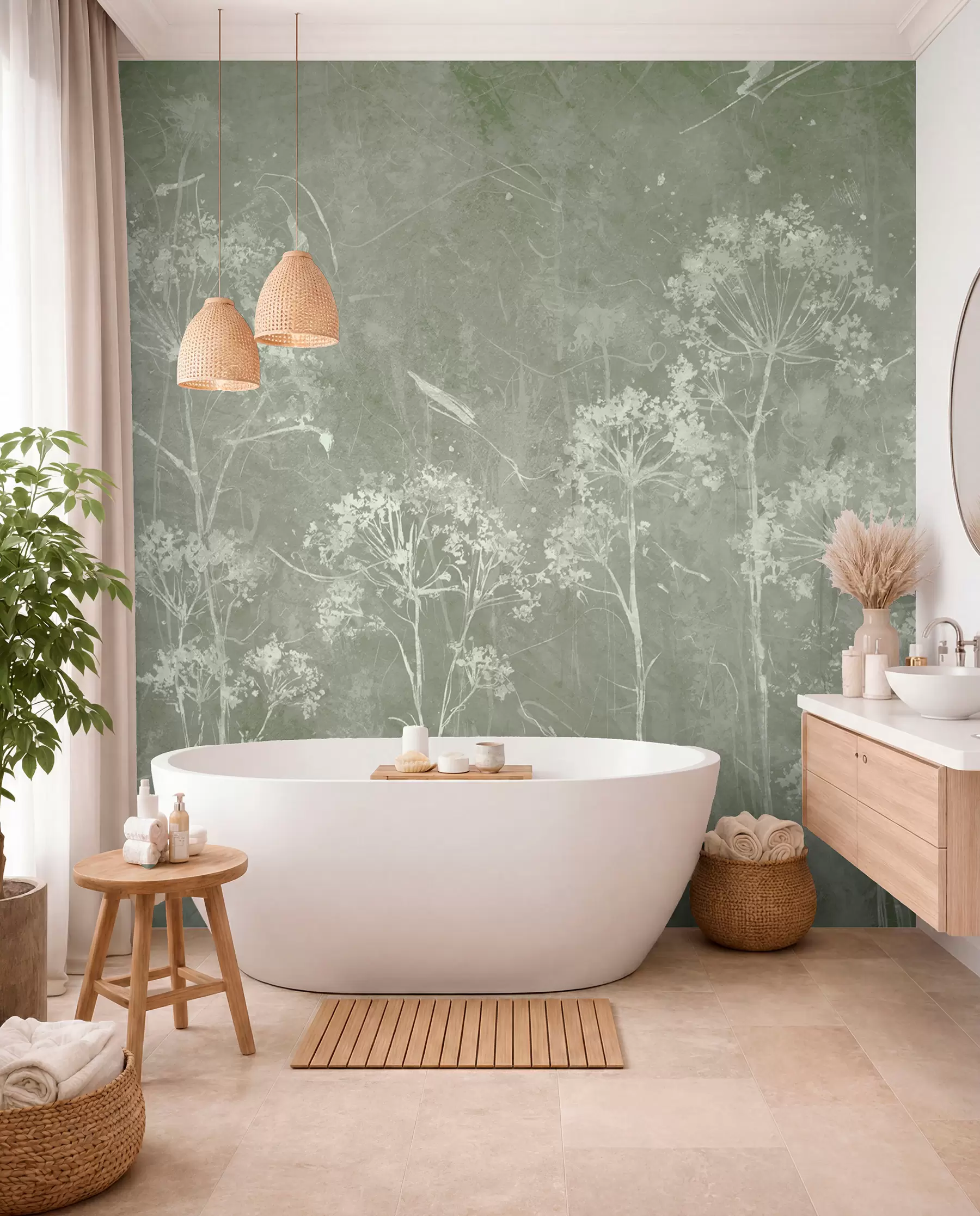 wall murals Дивље цвеће у грунге стилу u96551v1