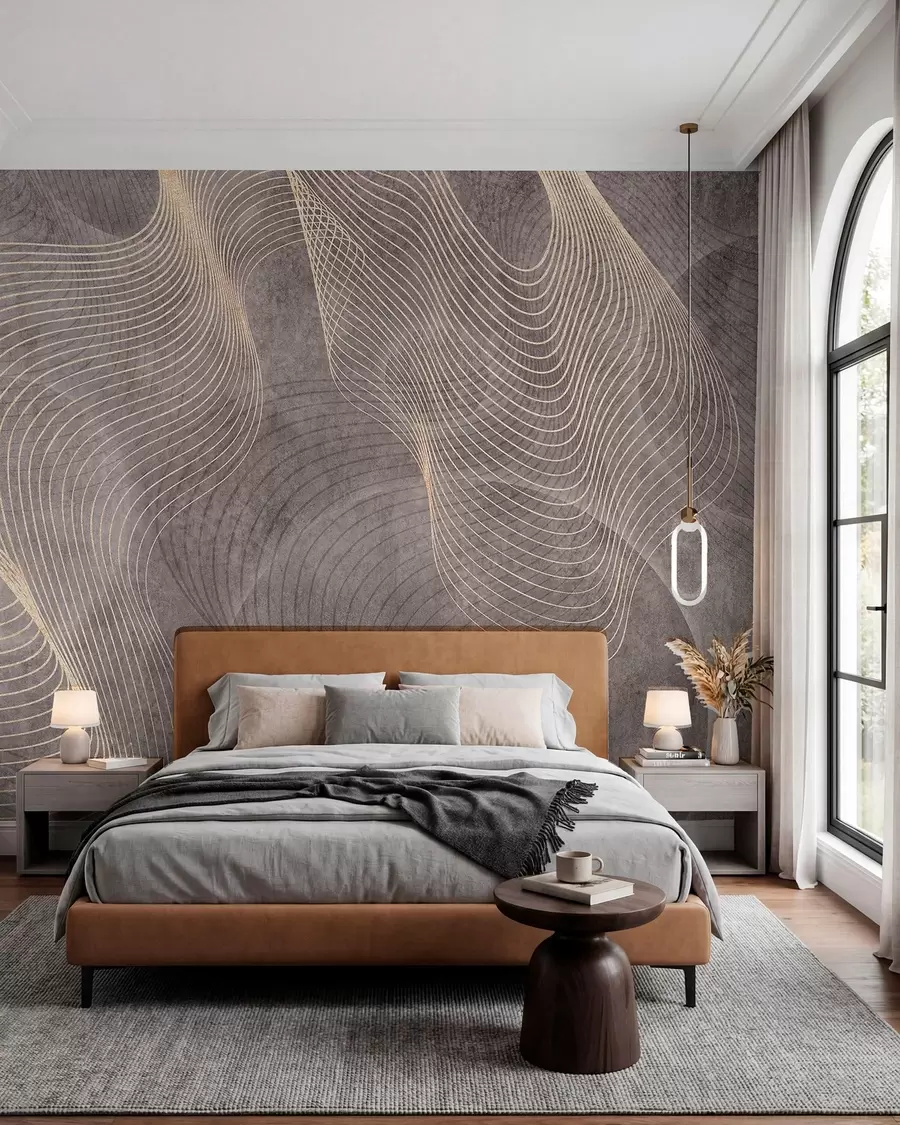 wall murals Таласасте линије у песку и беж u97469