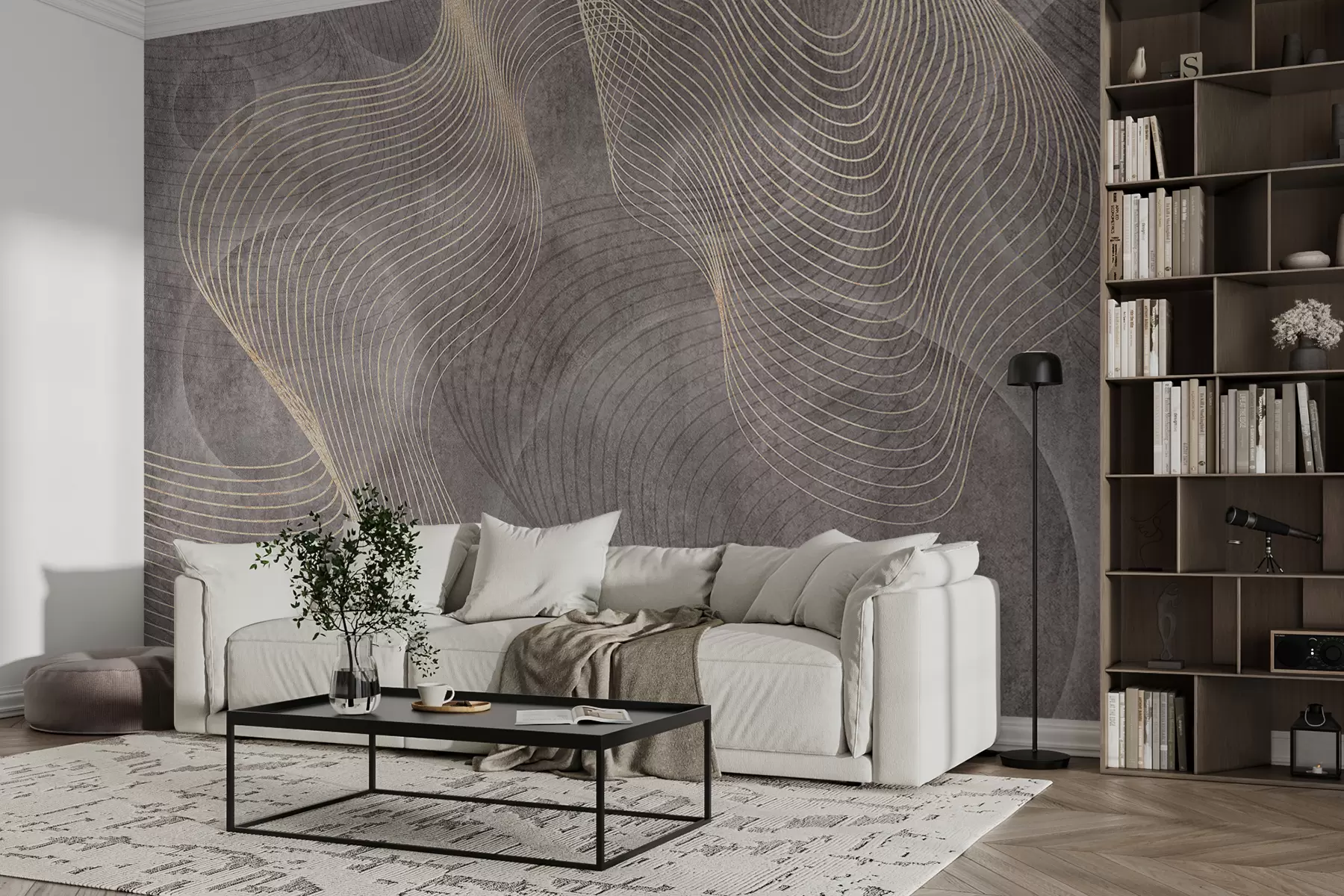 wall murals Таласасте линије у песку и беж u97469