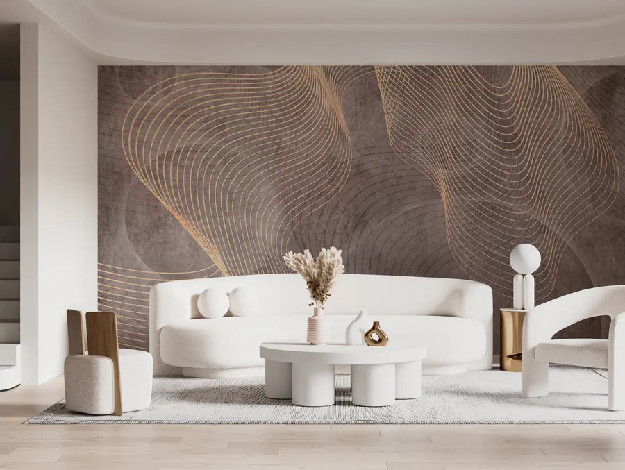 wall murals Таласасте линије у песку и беж u97469
