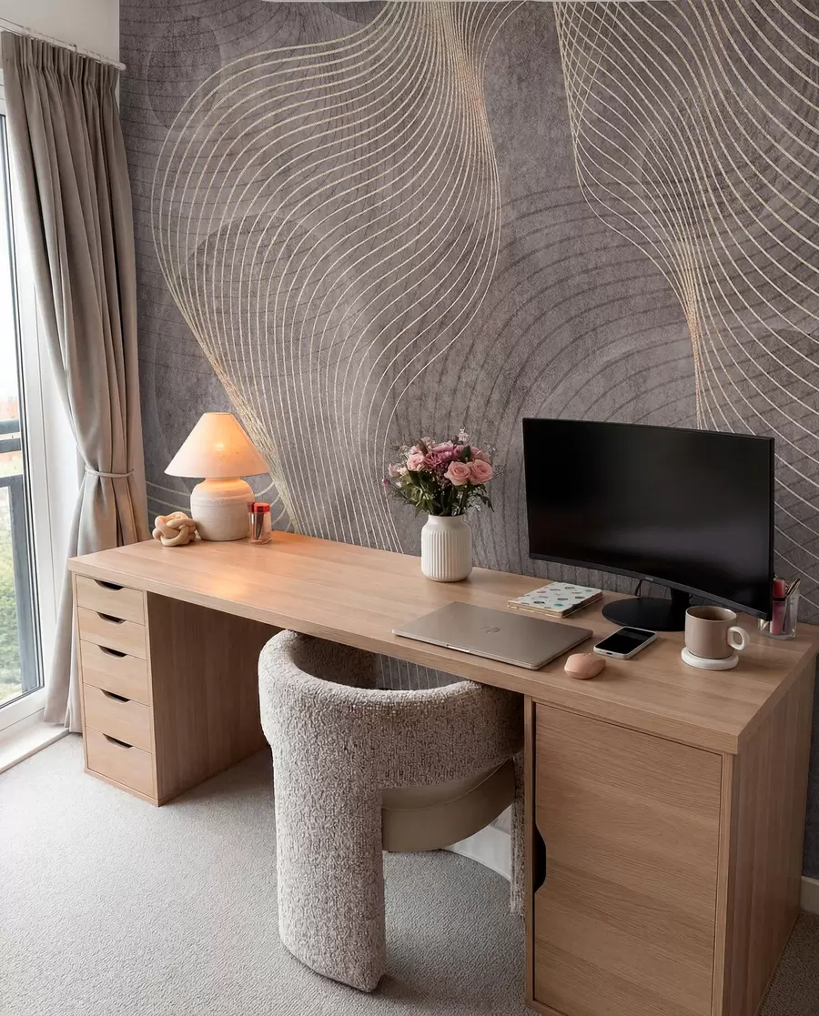 wall murals Таласасте линије у песку и беж u97469
