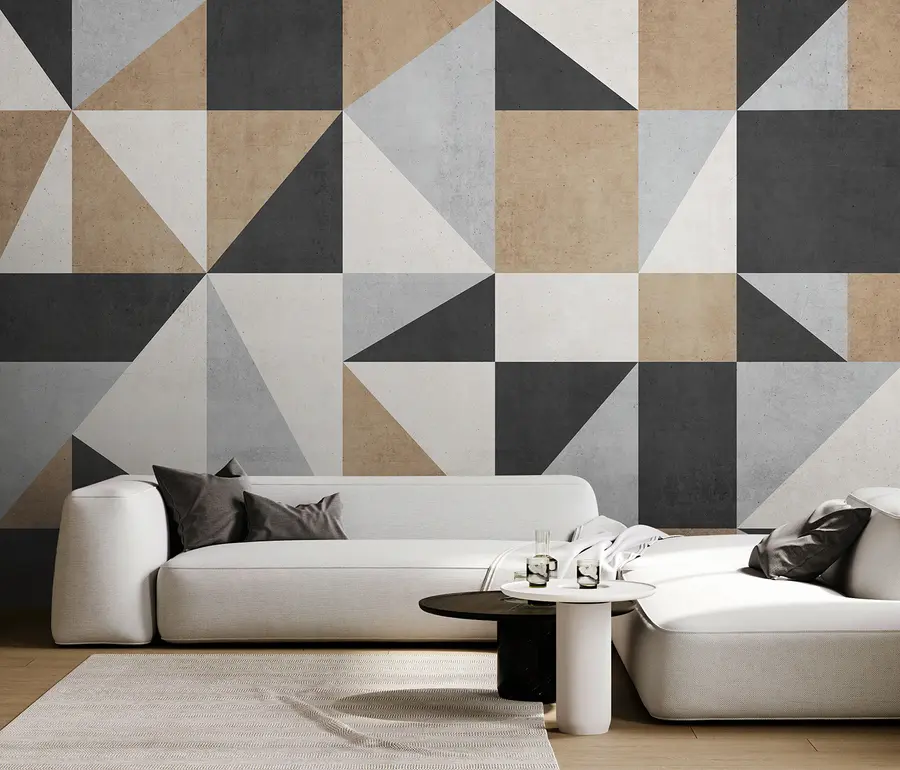 wall murals Геометријска апстракција на бетонском зиду u97643