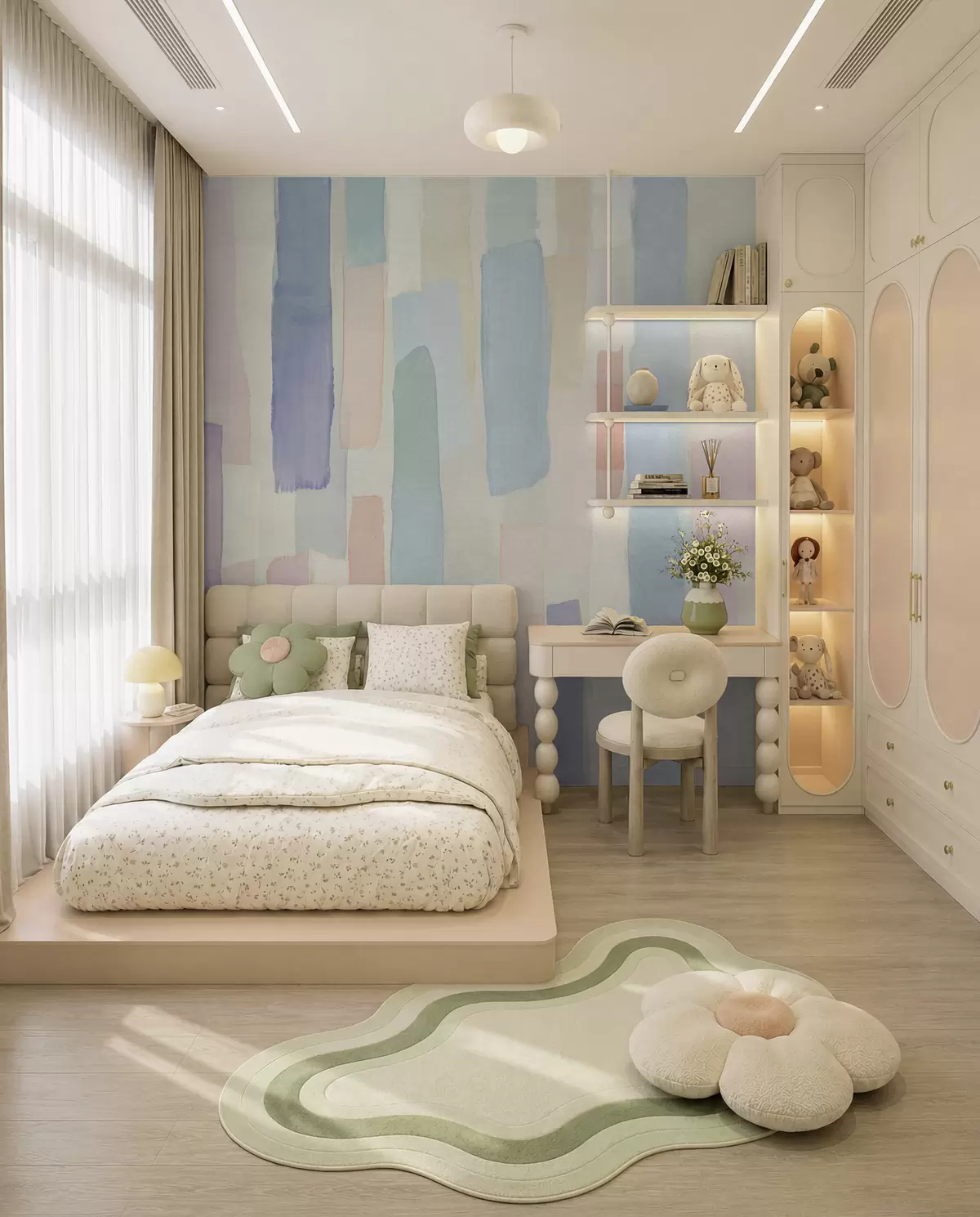 wall murals Pastelni potezi četkice u97869