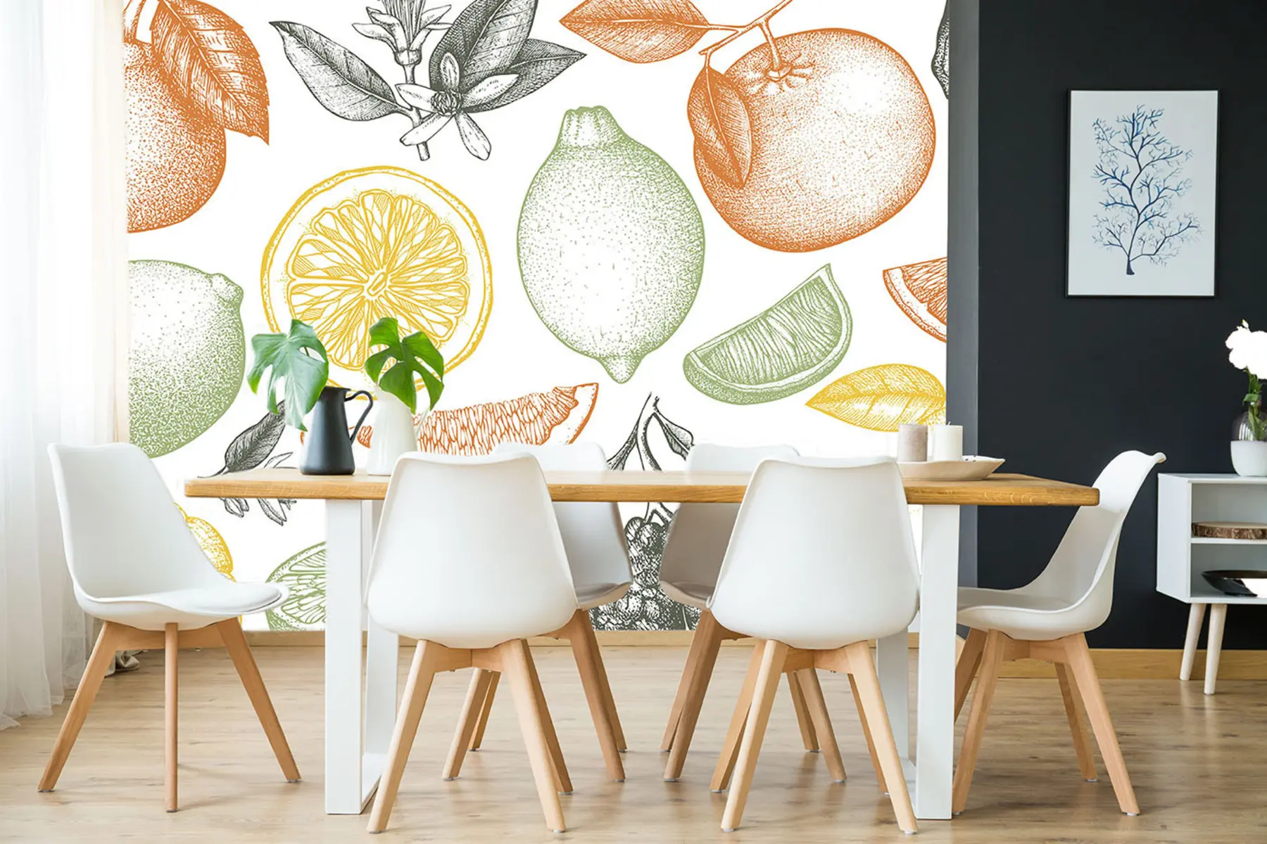 wall murals Велики плодови на светлој позадини u97447