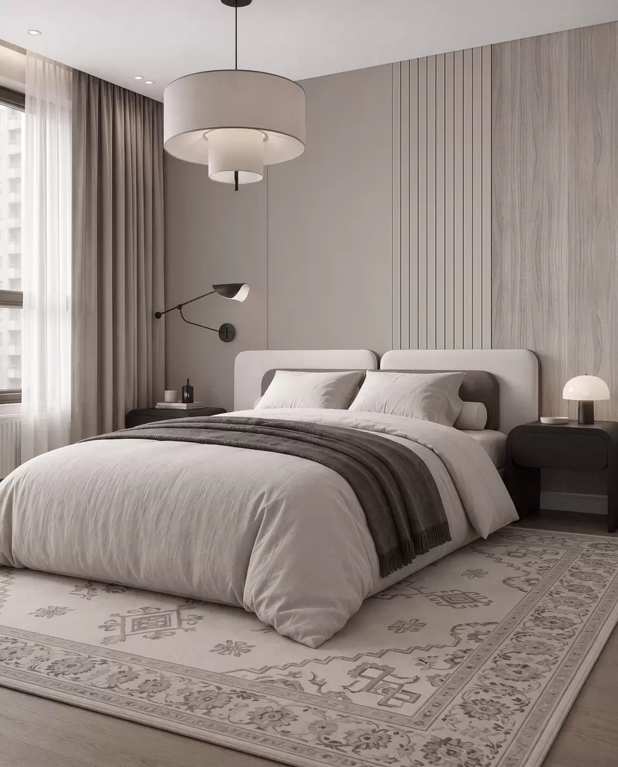 wall murals Панел са летвицама и дрветом u97549