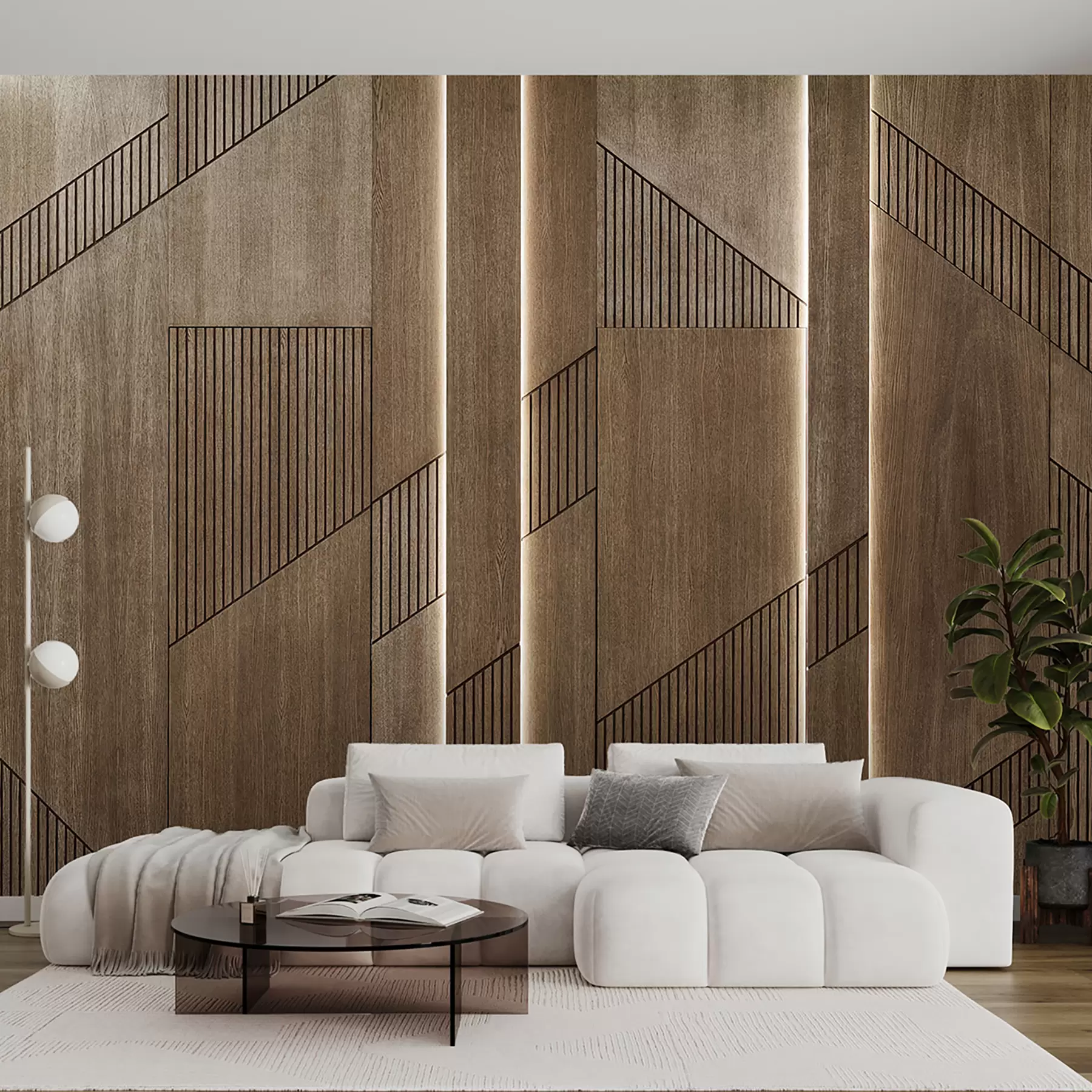 wall murals Панел од дрвета u97555