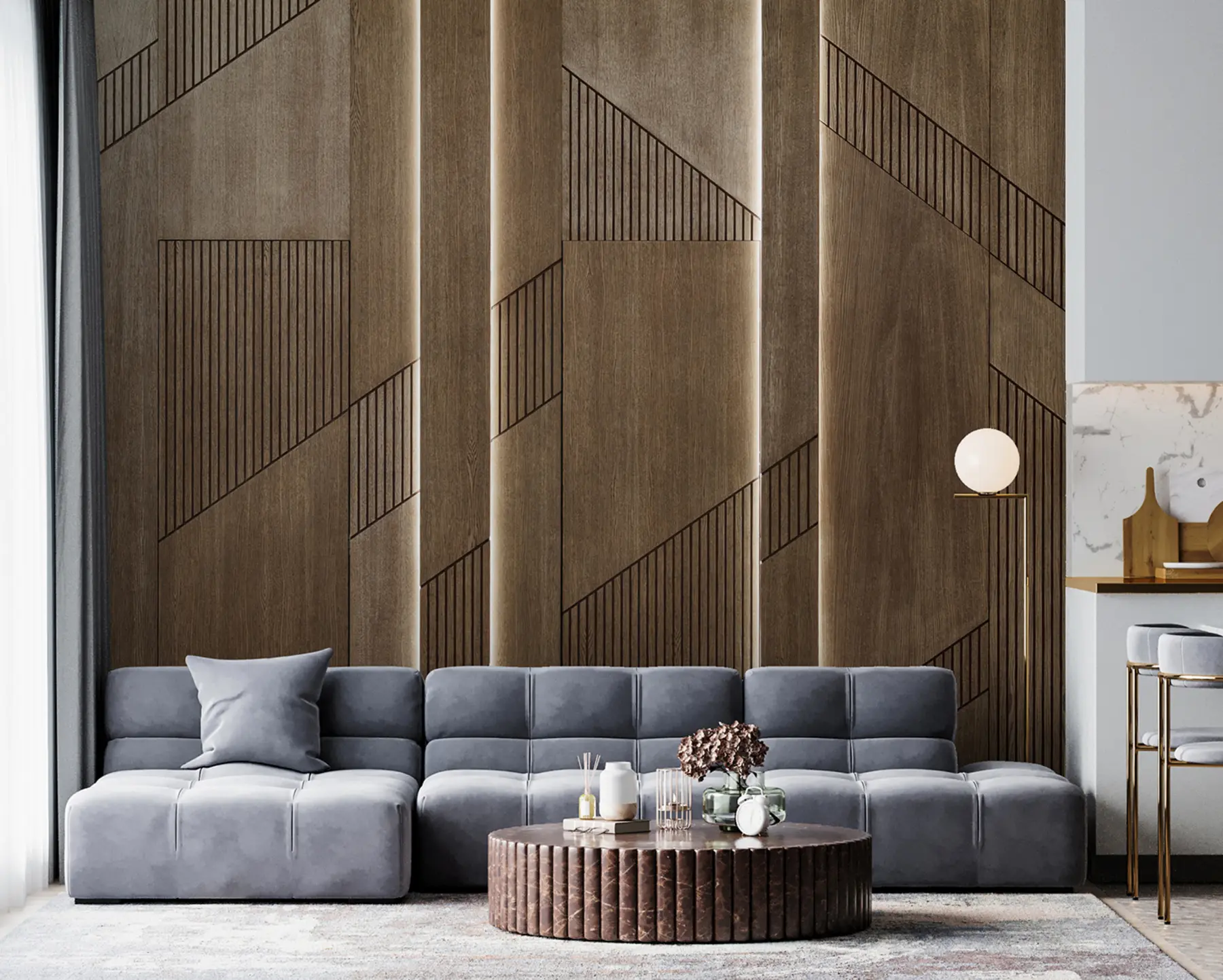 wall murals Панел од дрвета u97555
