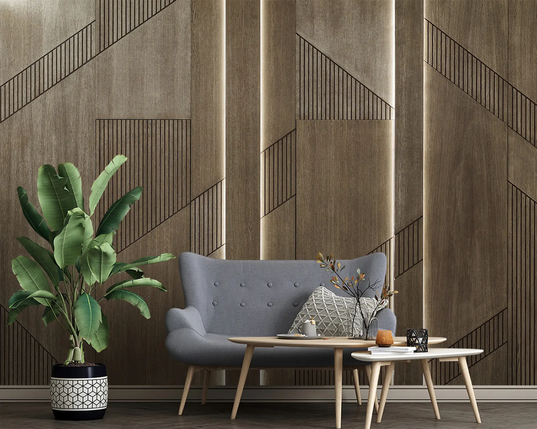 wall murals Панел од дрвета u97555