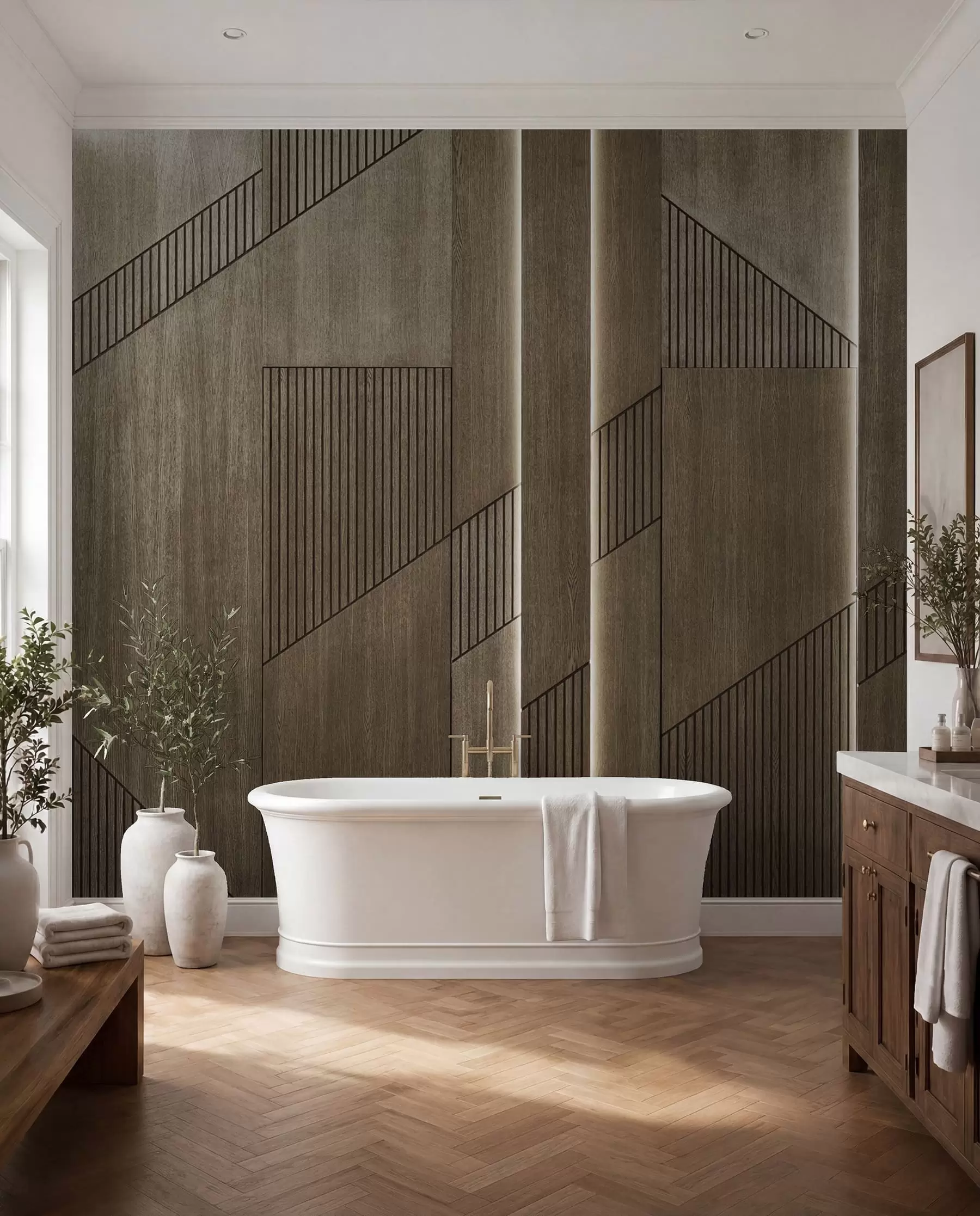 wall murals Панел од дрвета u97555