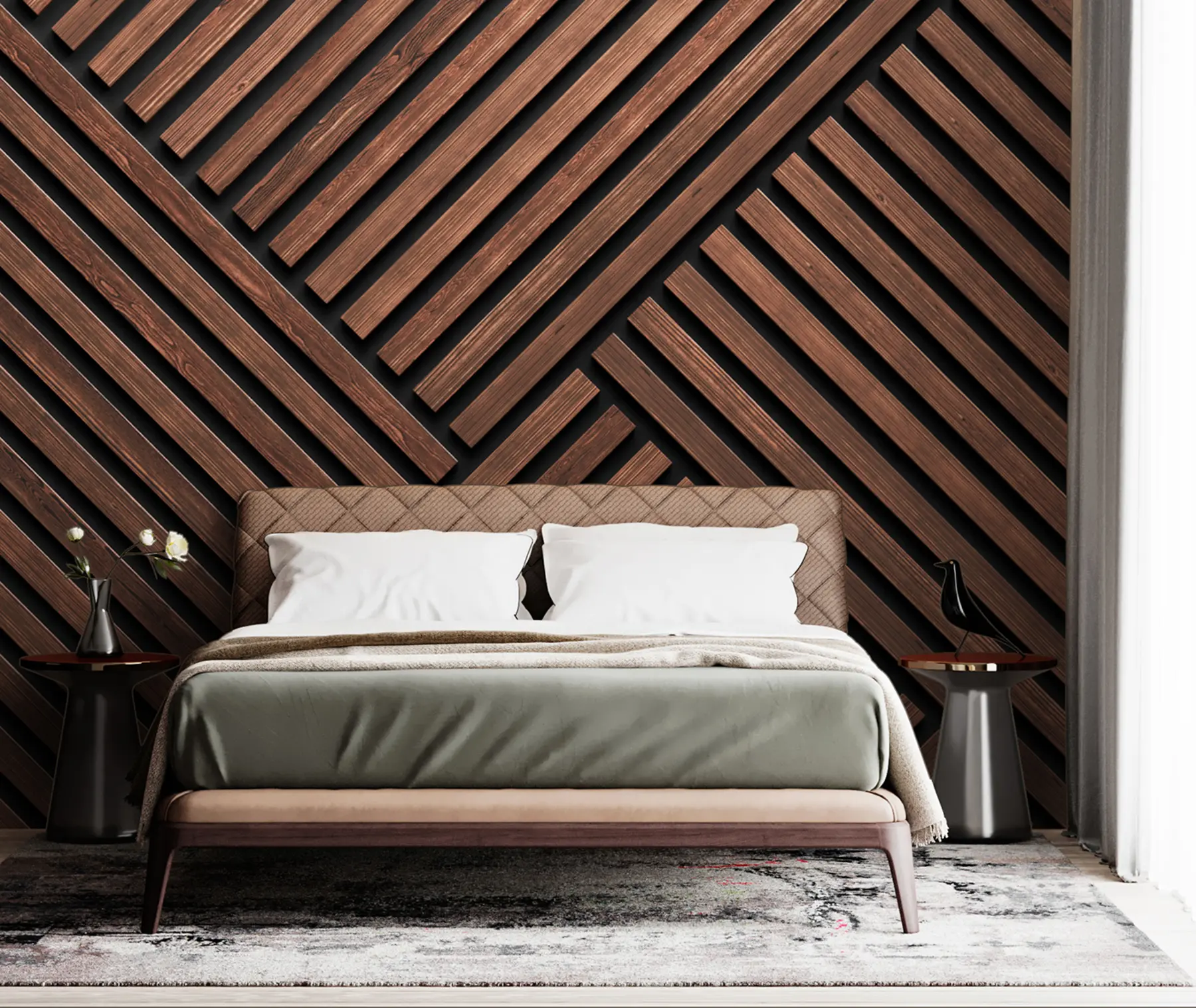 wall murals Дрвене летвице u97646