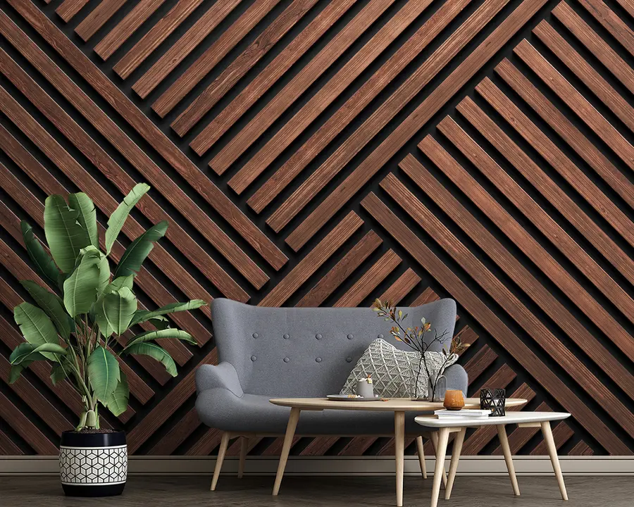 wall murals Дрвене летвице u97646