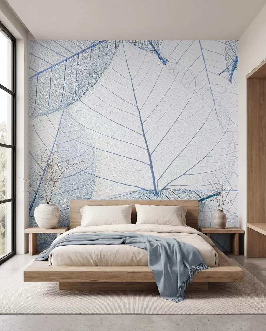 wall murals Провидни листови плаве боје u24439v1