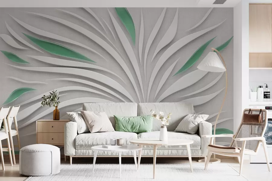wall murals Апстрактни цвет на тканини у зеленим бојама u06452v2
