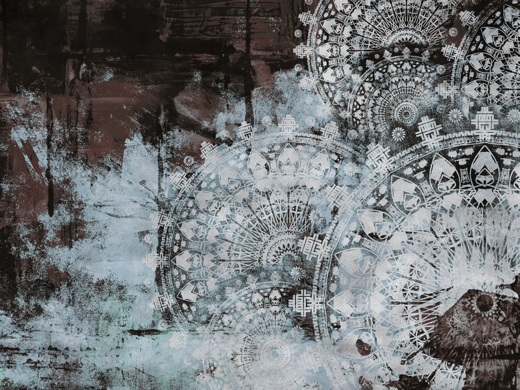 wall murals Винтаге мандала у плавим бојама u93958v1