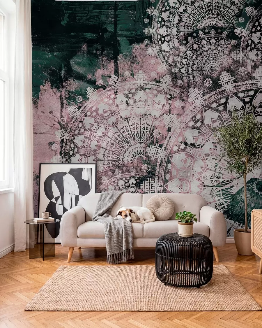 wall murals Винтаге мандала у ружичастим бојама u93958v2