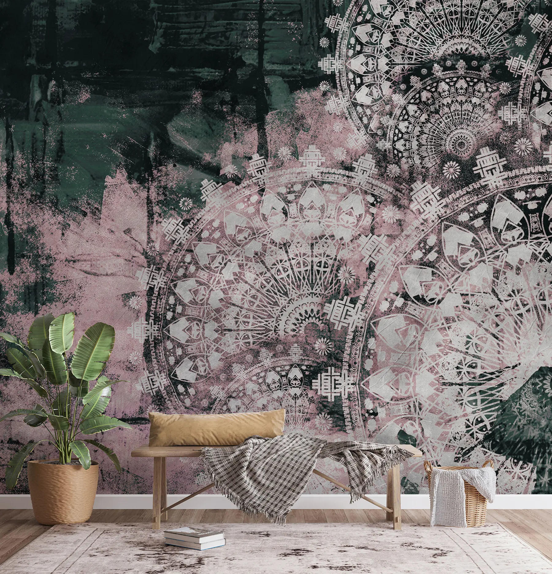 wall murals Винтаге мандала у ружичастим бојама u93958v2