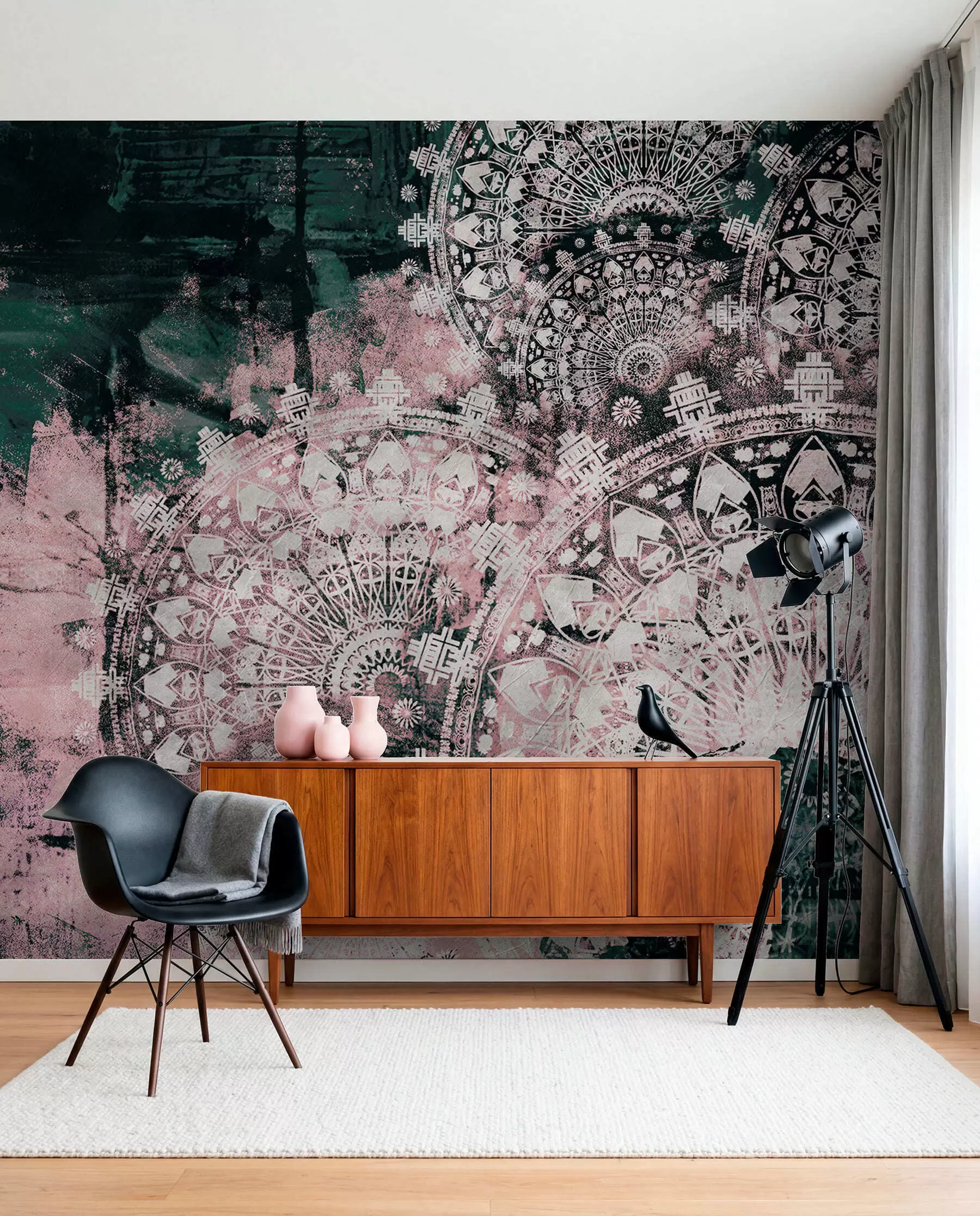 wall murals Винтаге мандала у ружичастим бојама u93958v2