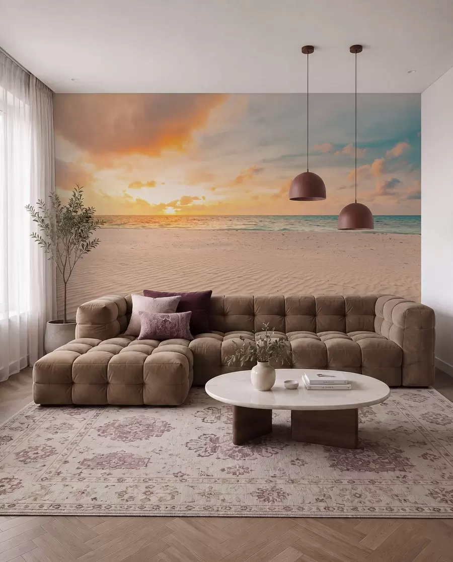 wall murals Плажа са белим песком, море и таласи u97894