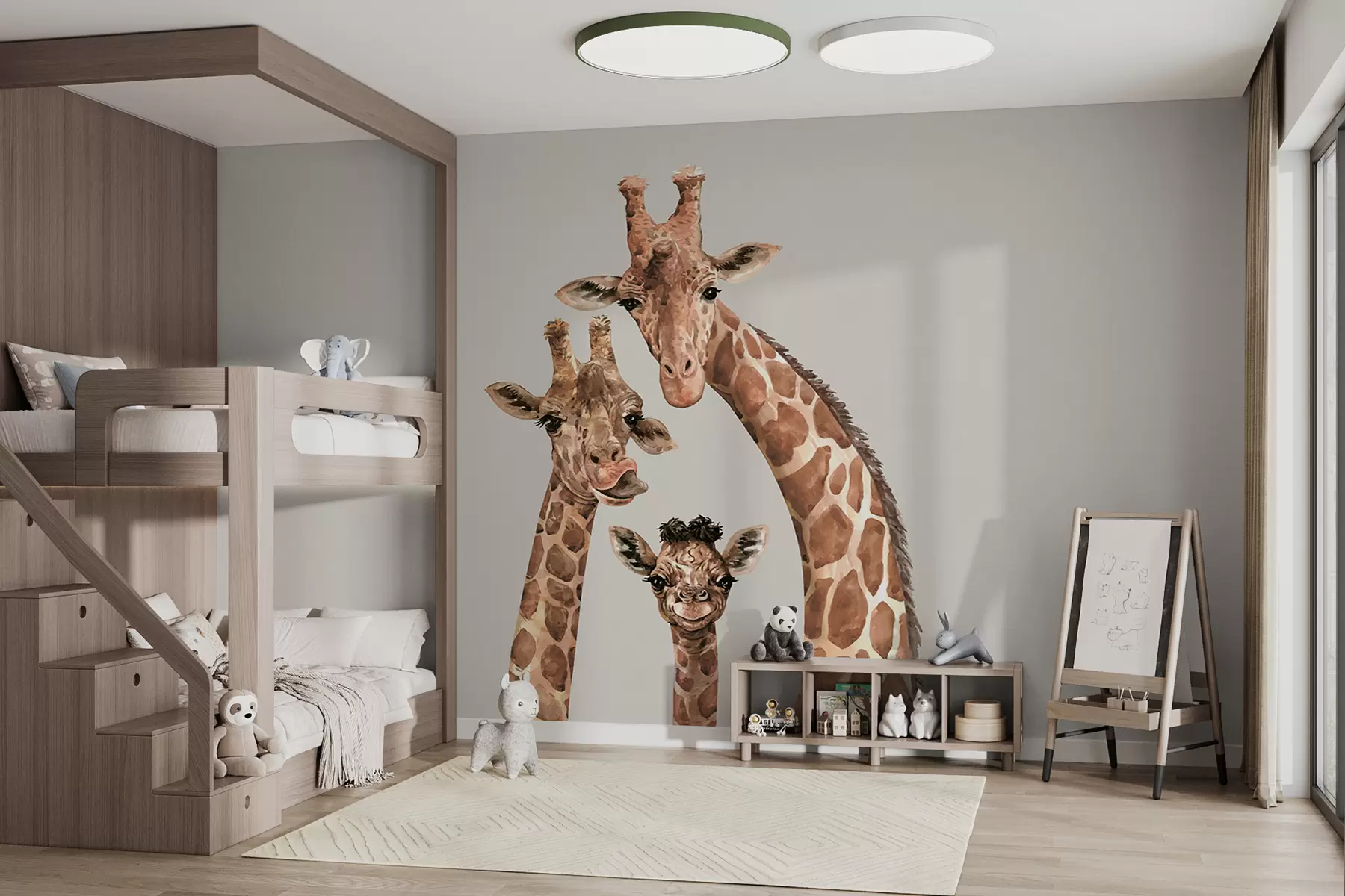 wall murals Весела породица жирафа u98525