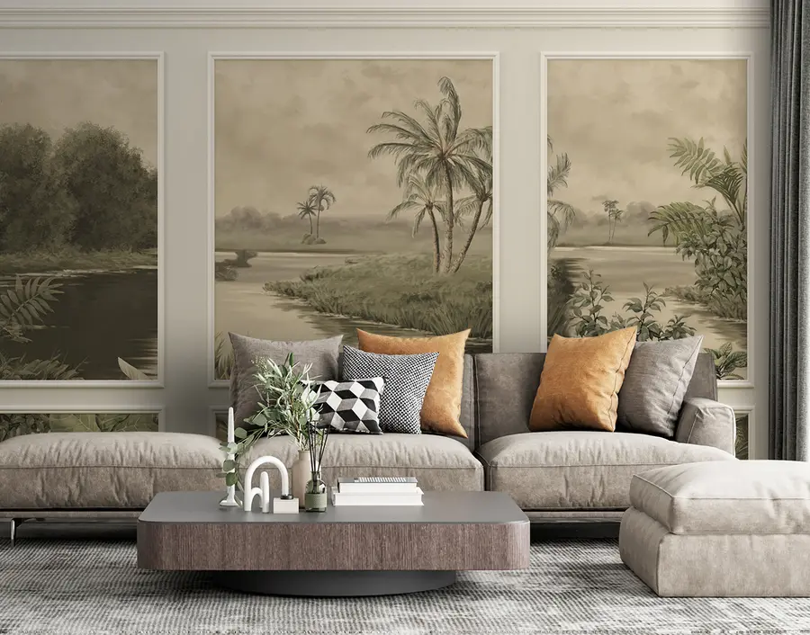 wall murals Калуповање са пејзажом u98243