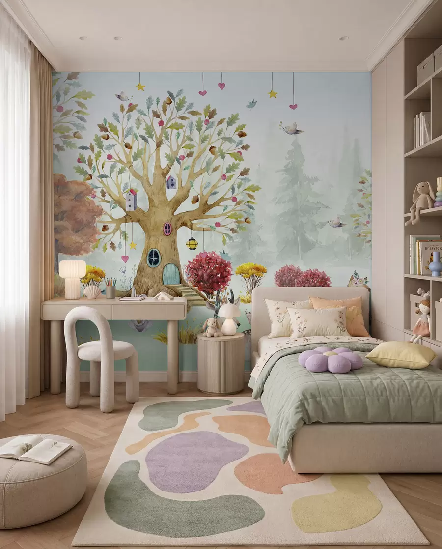 wall murals Шума са животињама u98499