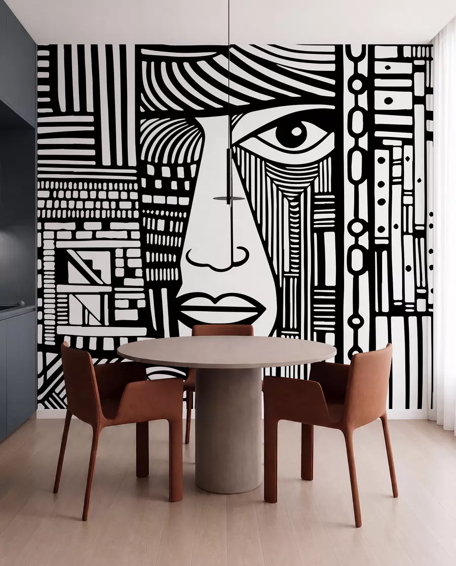 wall murals Апстрактно лице u98713