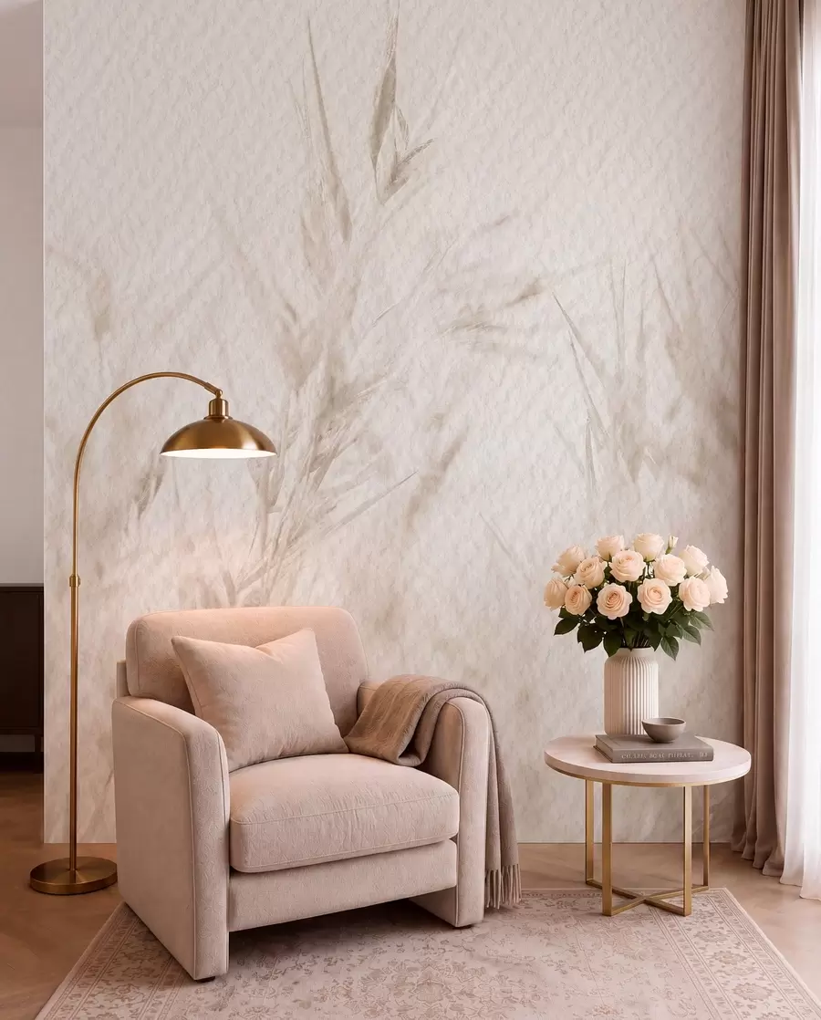 wall murals Текстура сушеног цвећа винтаге папира u98438