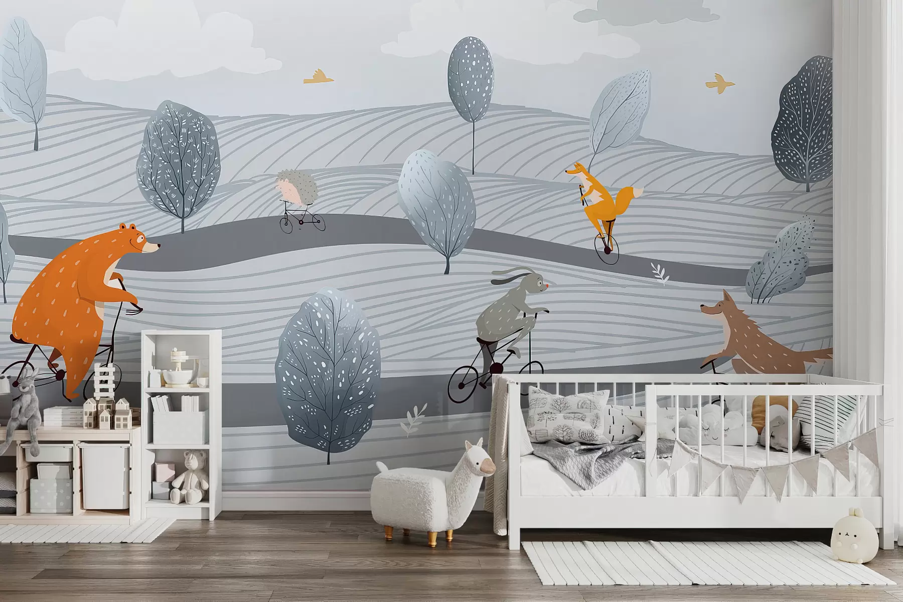 wall murals Животиње на бициклима u98687