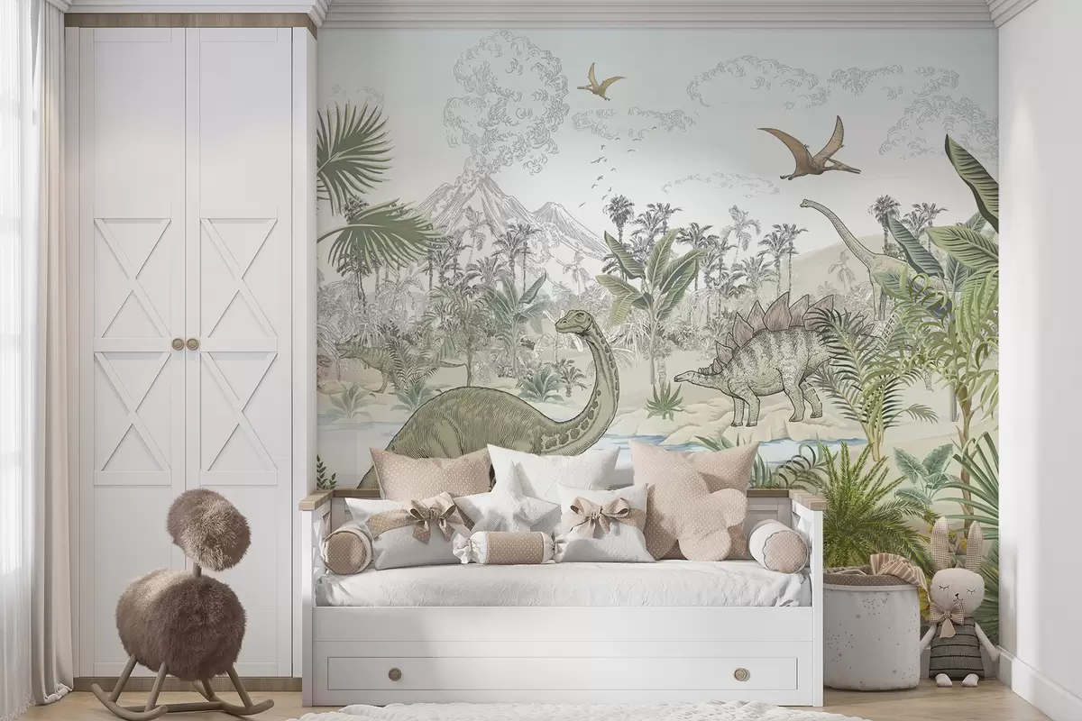 wall murals Диносауруси у прашуми u98674