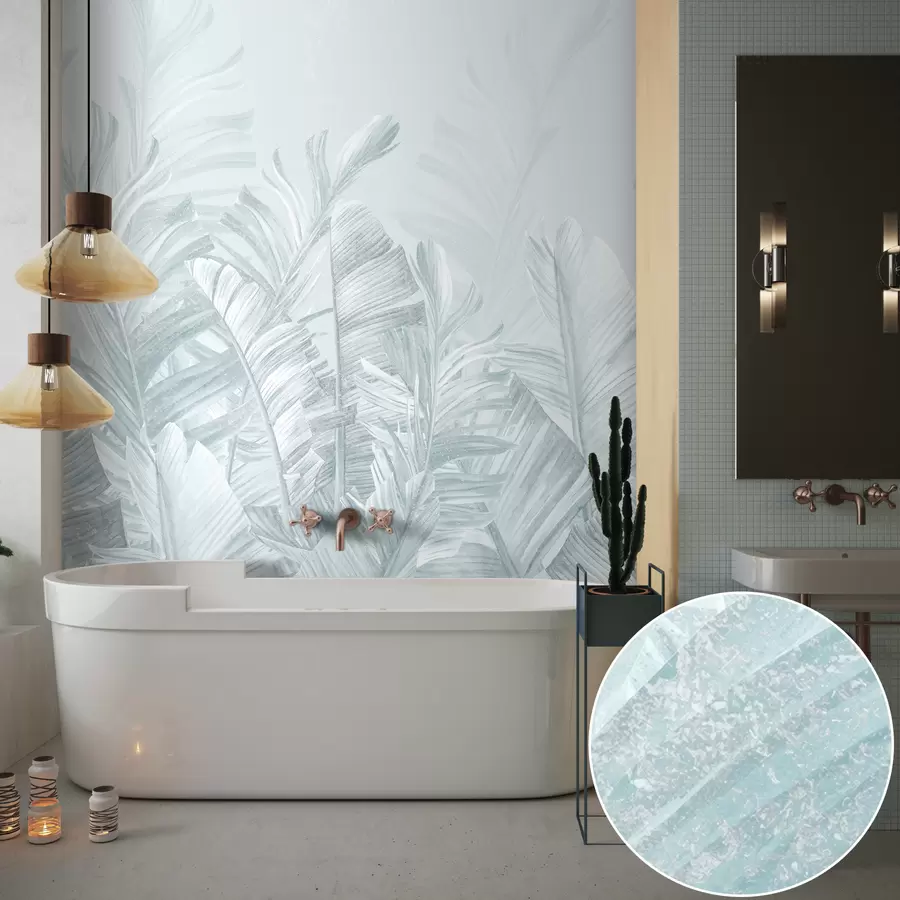 wall murals У тренду листови су тропски тиркиз u98951v3