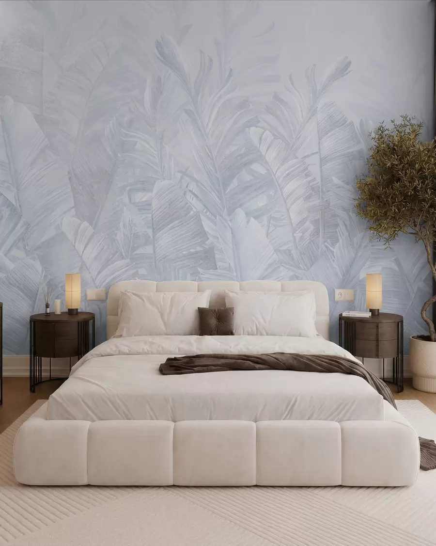 wall murals Тренд листови су тропско плави u98951v5