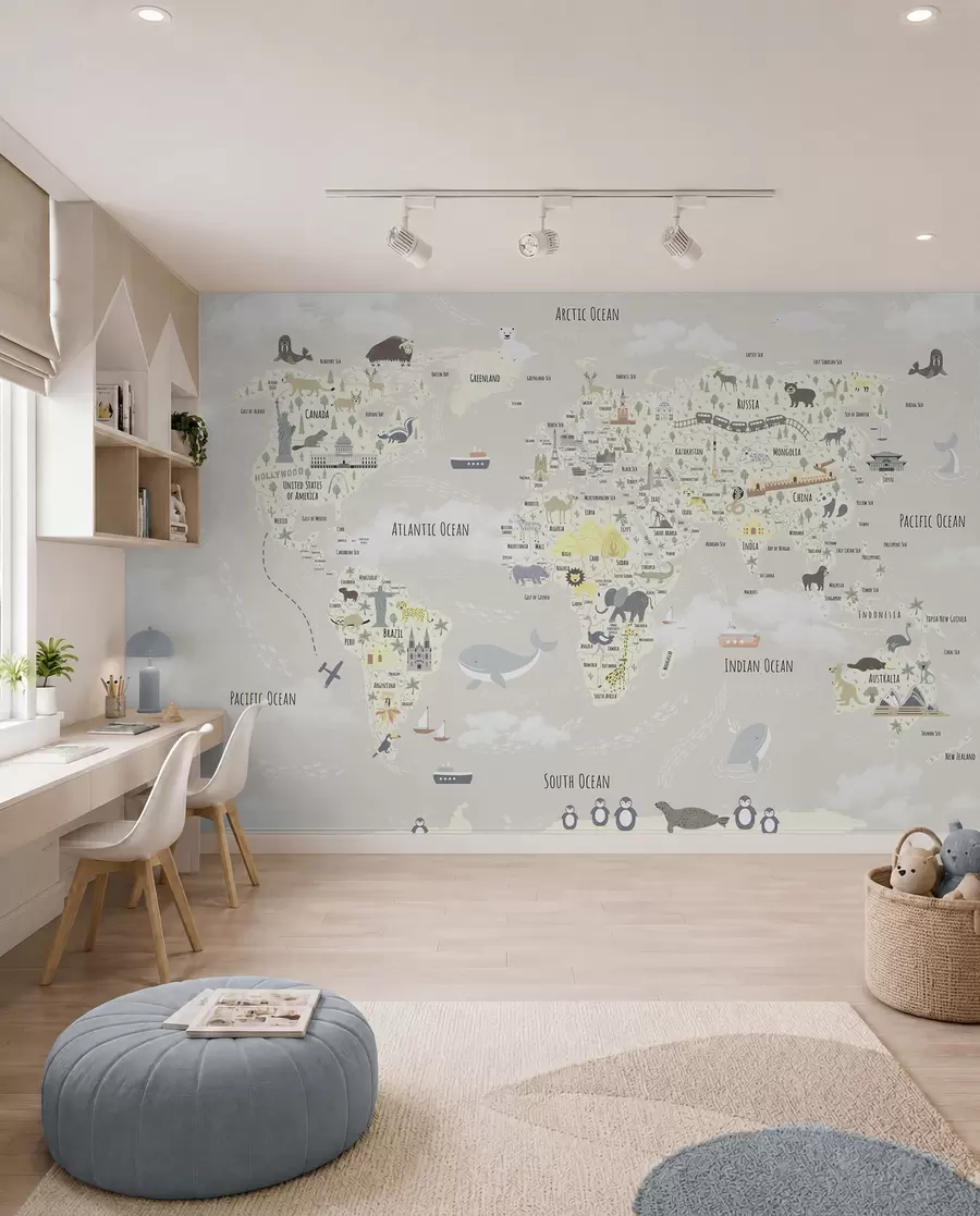 wall murals Atlas malih čuda u boji peska u96587v1