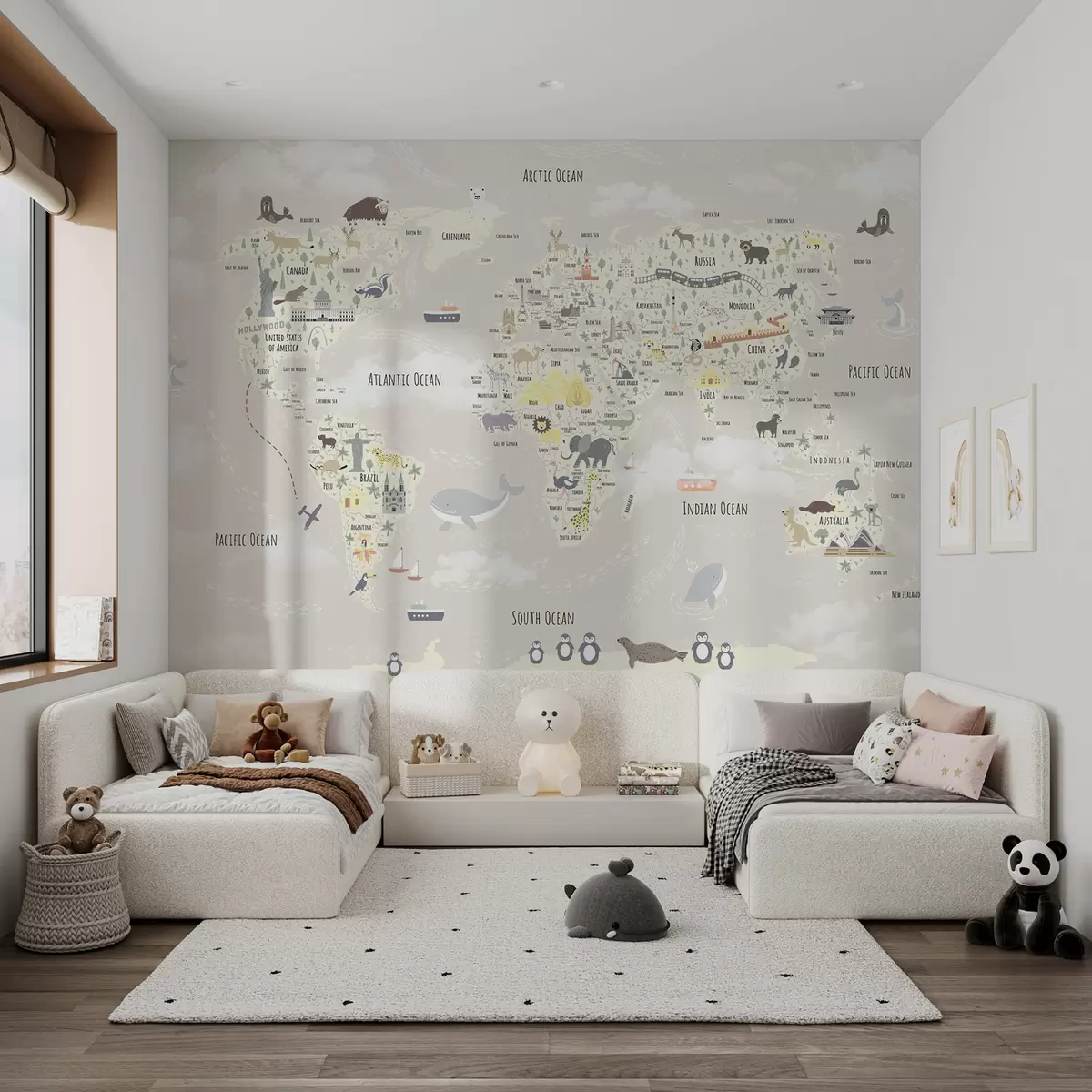 wall murals Atlas malih čuda u boji peska u96587v1