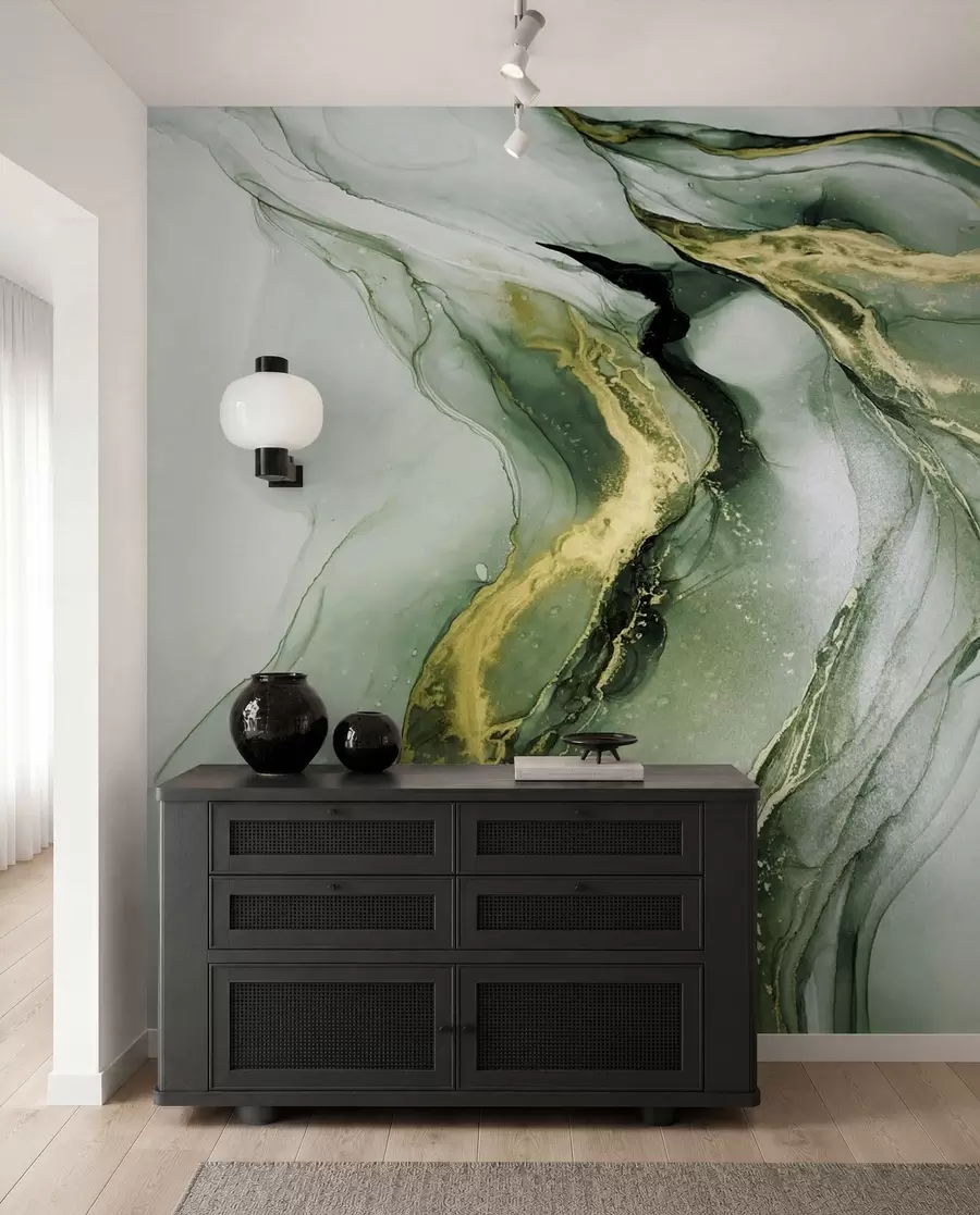 wall murals Зелени мермер u18250v2