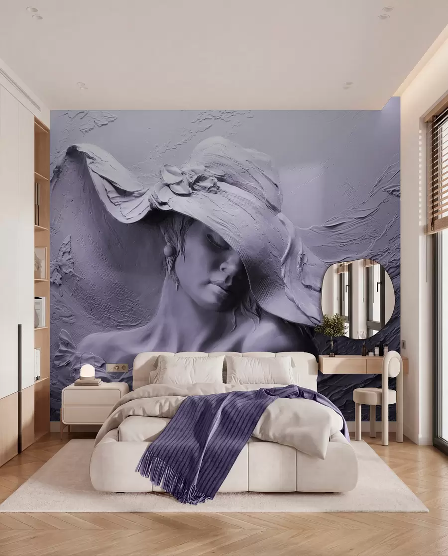 wall murals Жена у шеширу 3Д u62592v3
