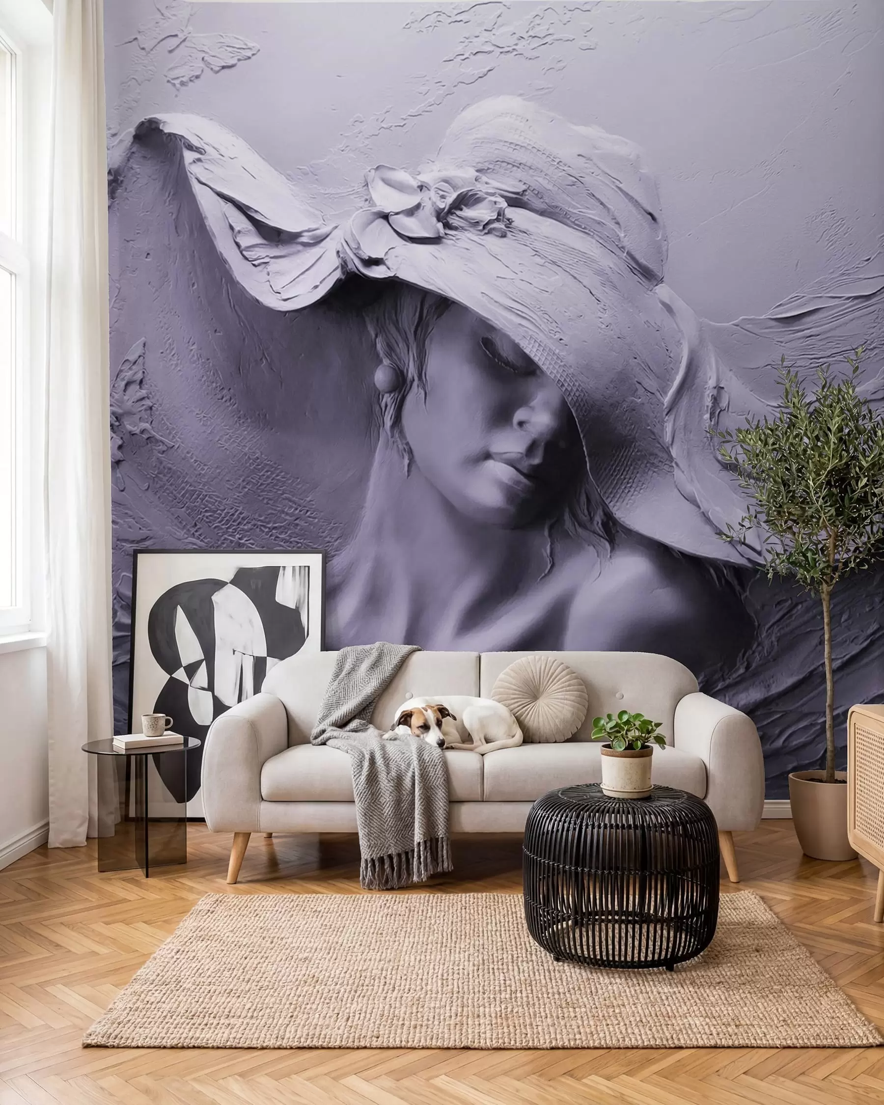 wall murals Жена у шеширу 3Д u62592v3