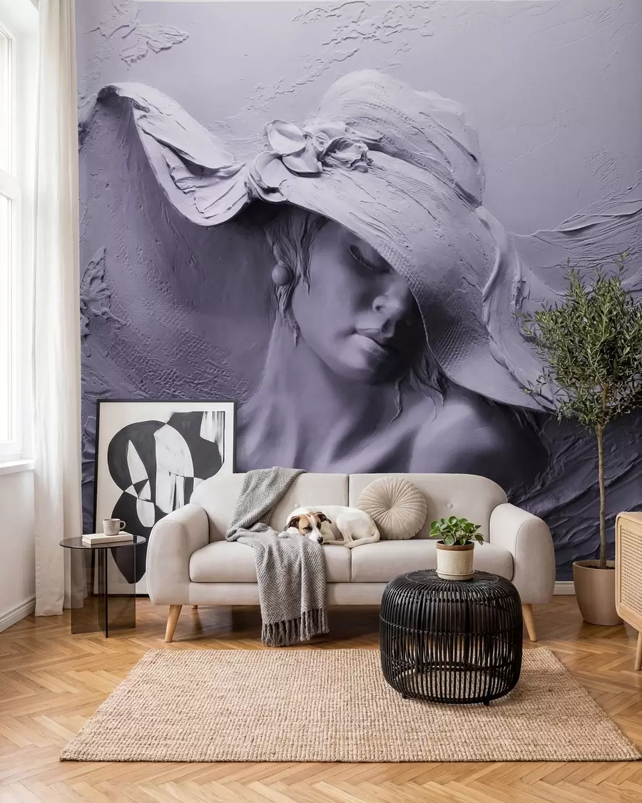wall murals Жена у шеширу 3Д u62592v3