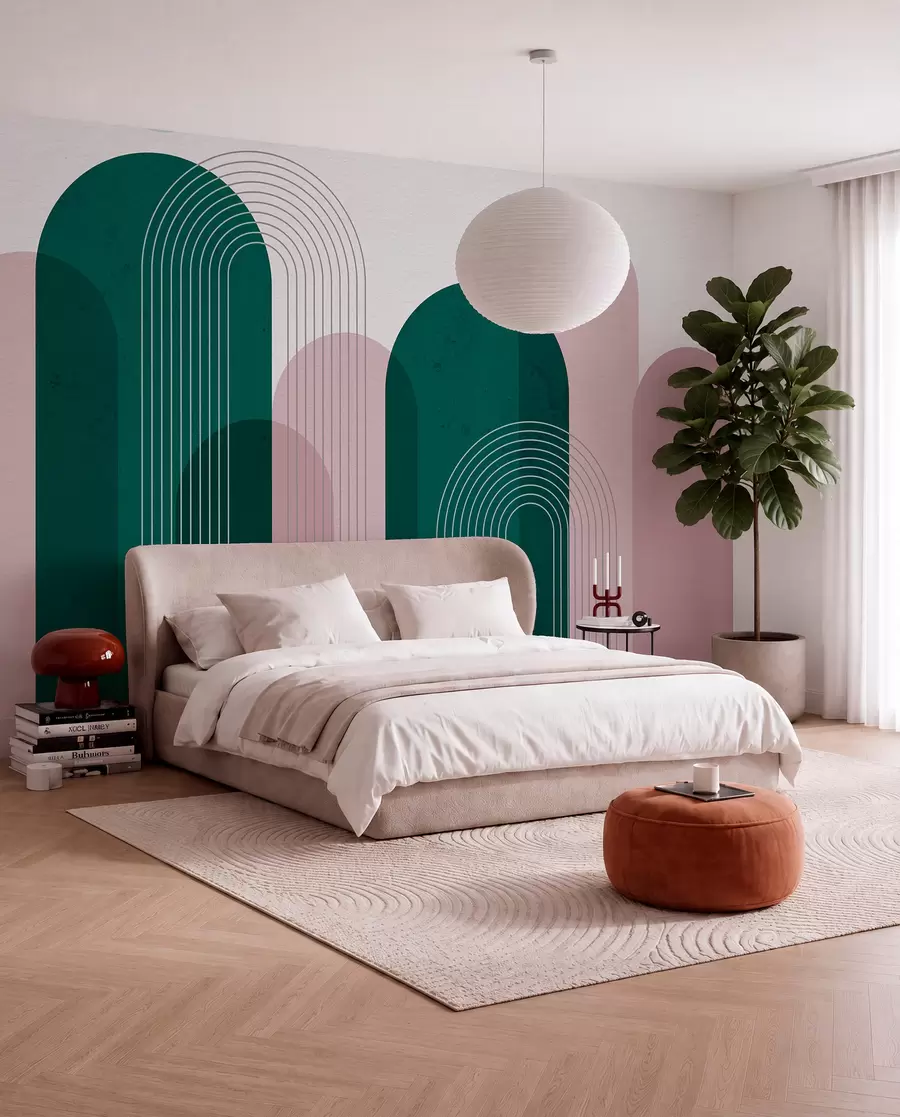 wall murals Апстрактни плави и беж лукови u73098v3